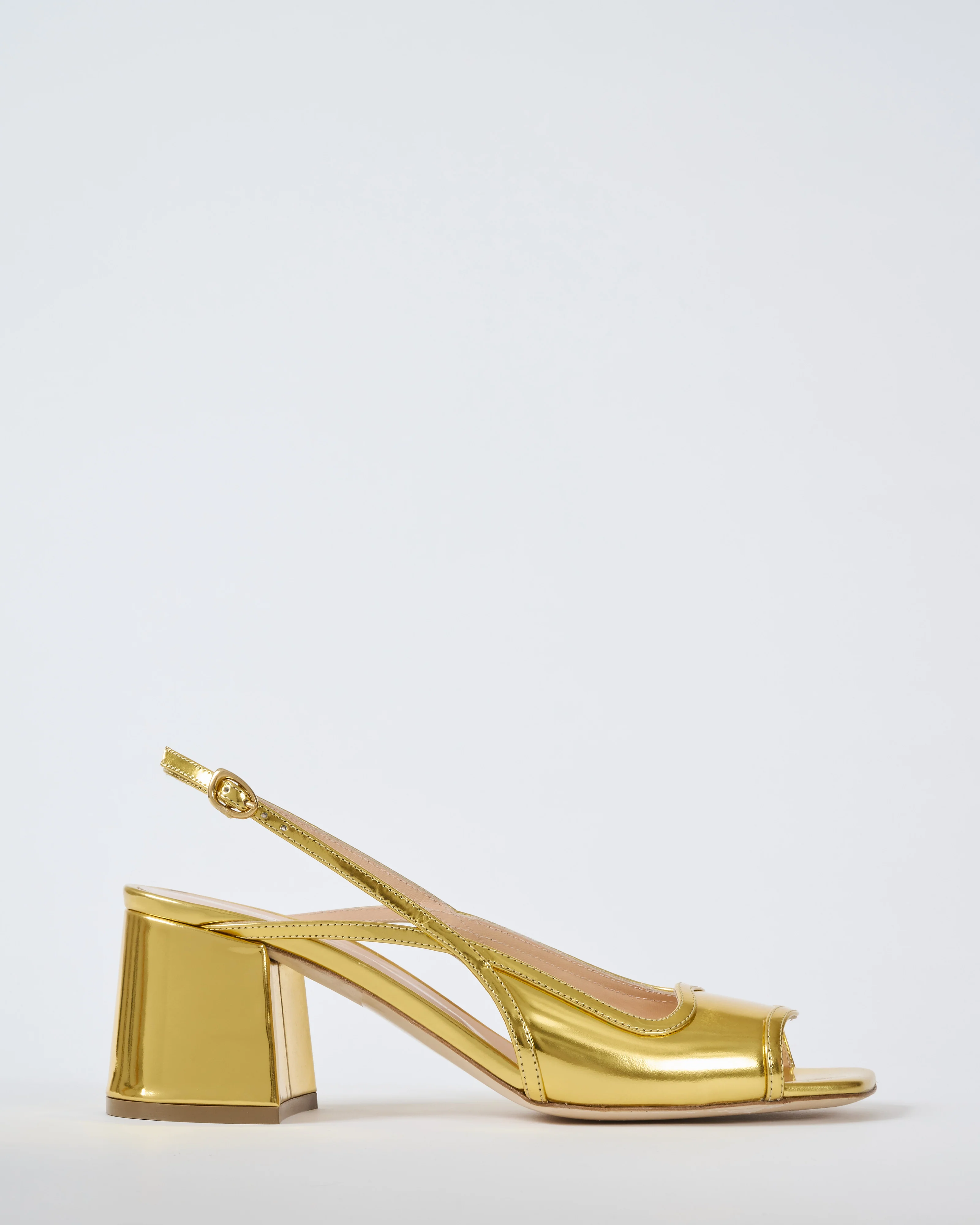 calvacade 60mm block heel peep toe