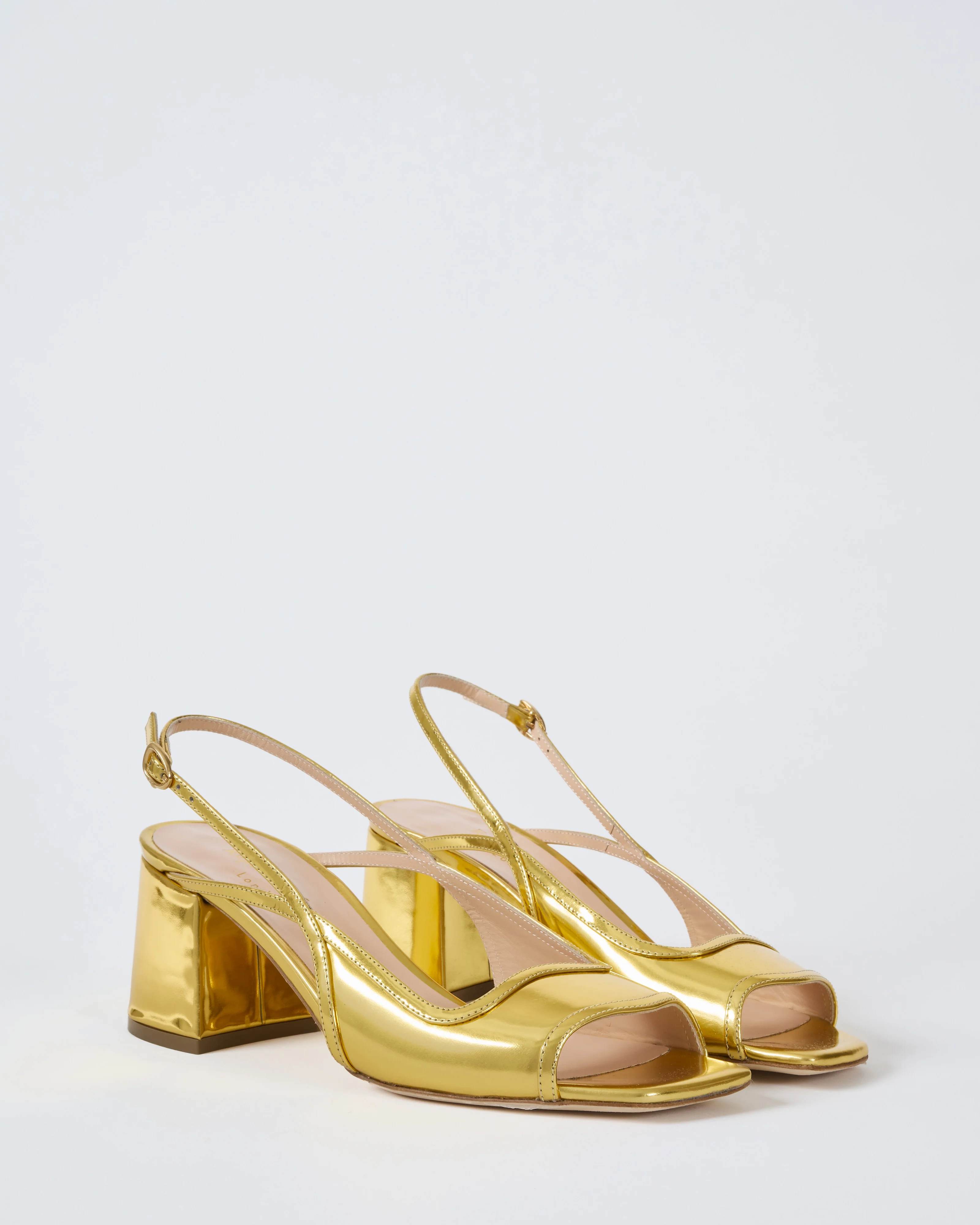 calvacade 60mm block heel peep toe - Image 4