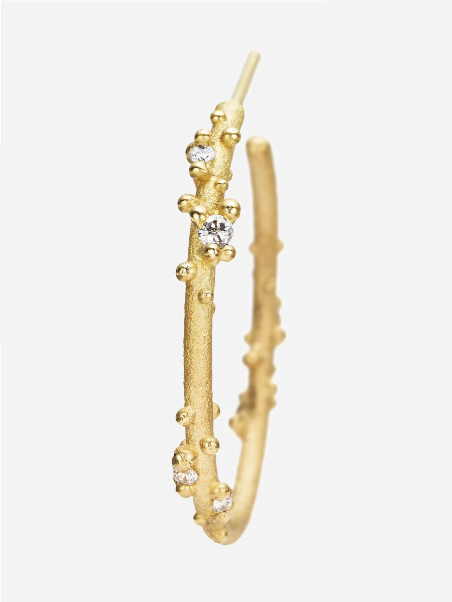 diamond encrusted hoops - Image 2