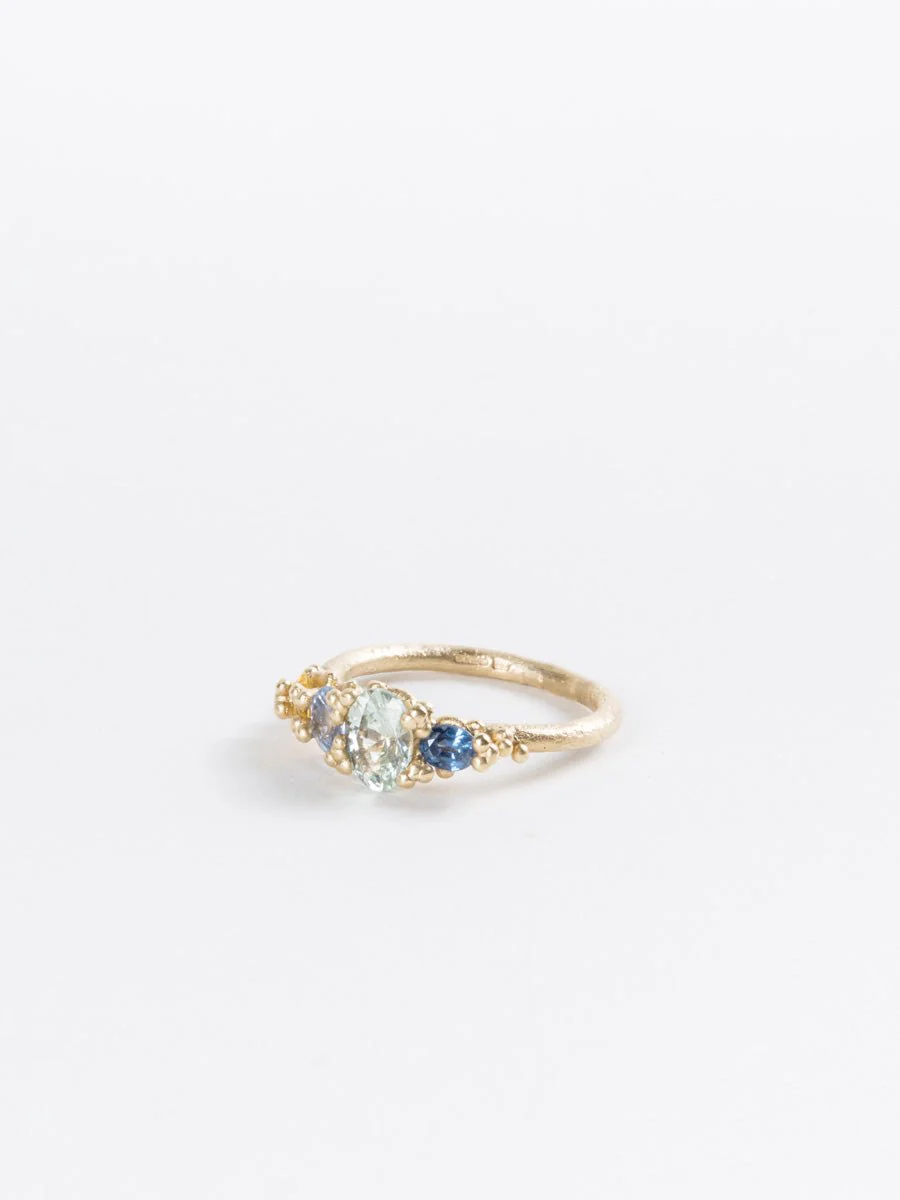 sapphire ring with granules
