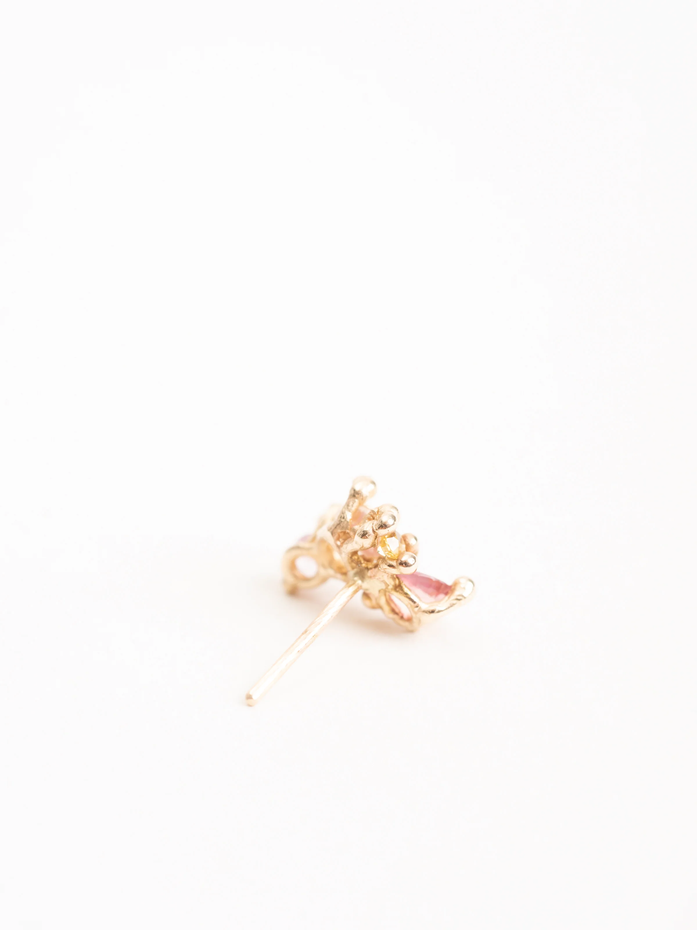 mixed sapphire encrusted stud earrings - Image 4