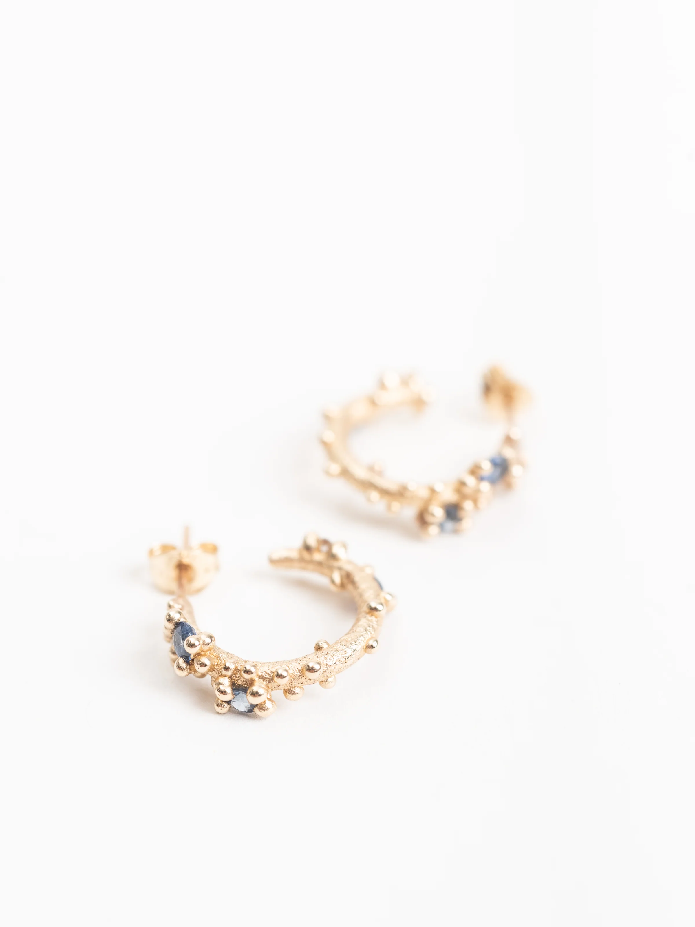 sapphire and diamond encrusted hoops - Image 2
