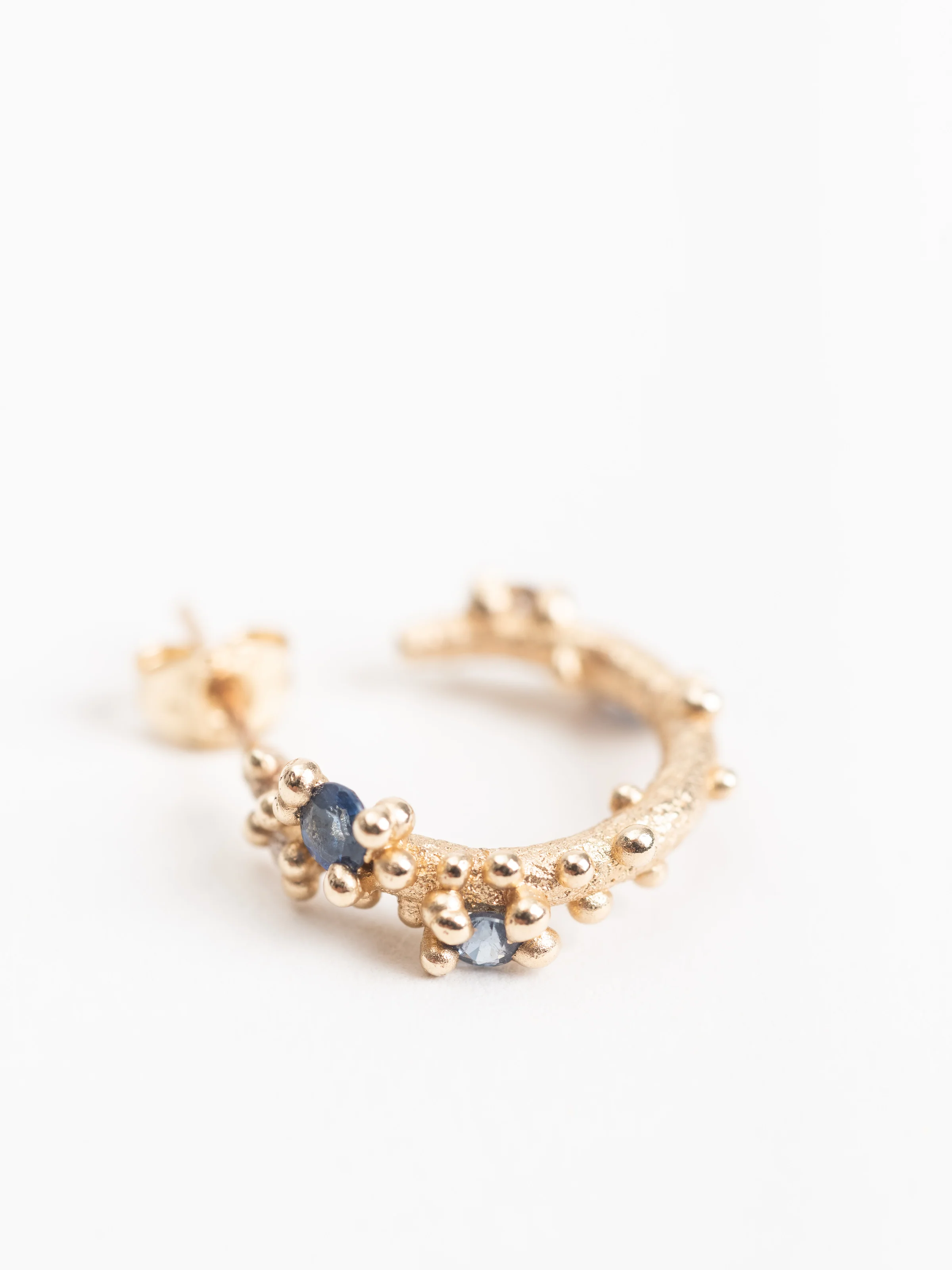 sapphire and diamond encrusted hoops - Image 3