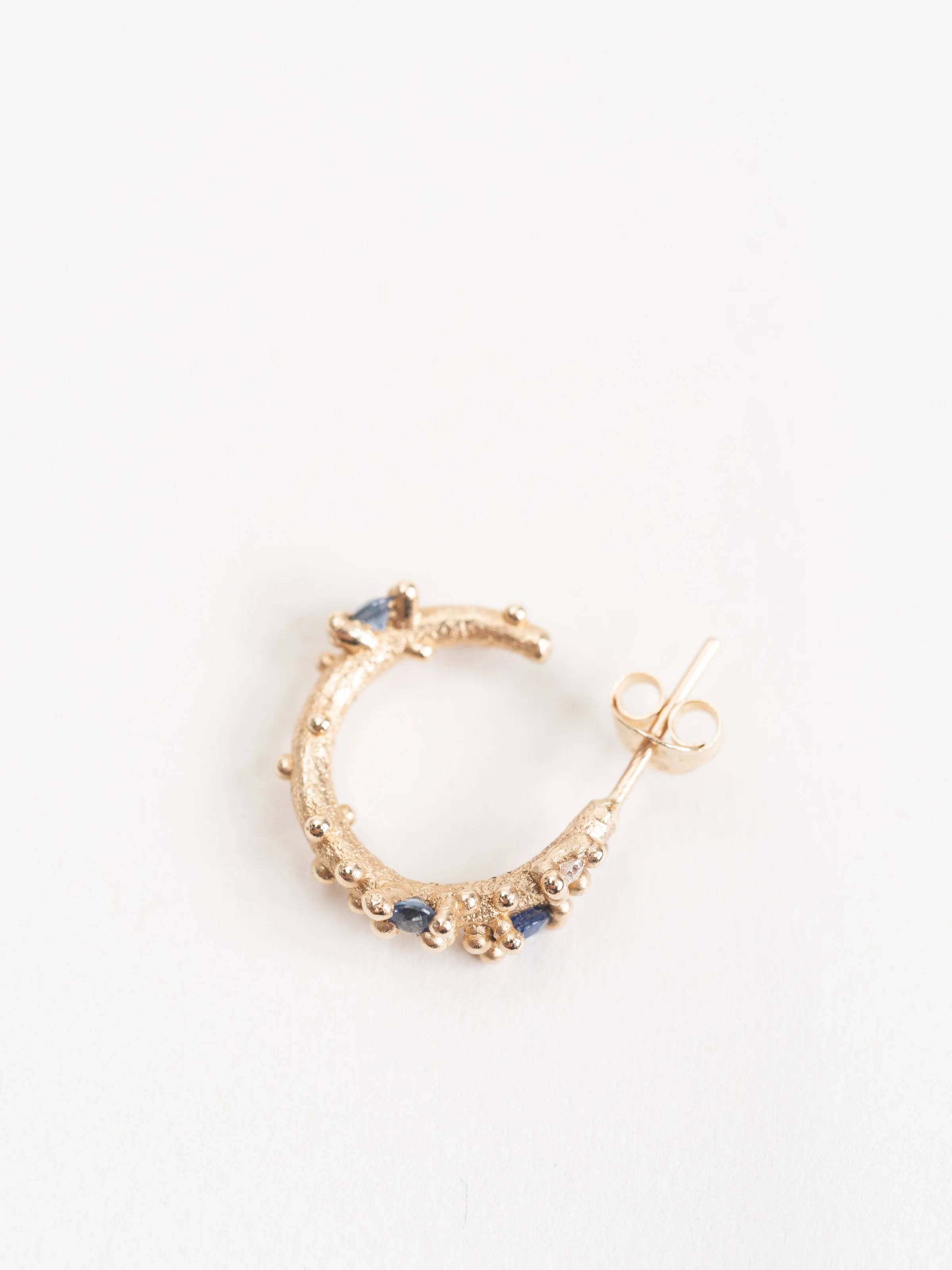sapphire and diamond encrusted hoops - Image 4