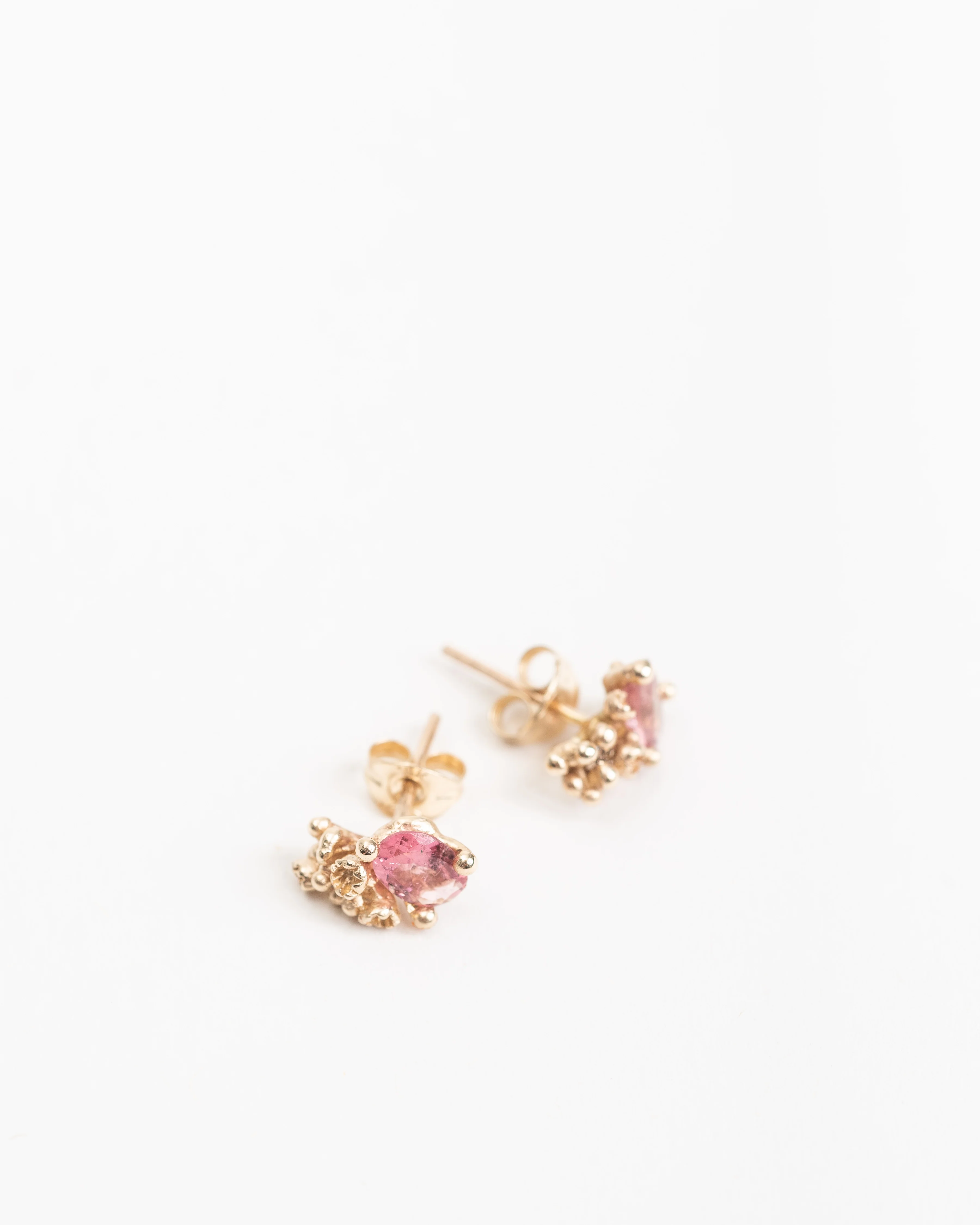 tourmaline & diamonds studs w/ barnacles - Image 2