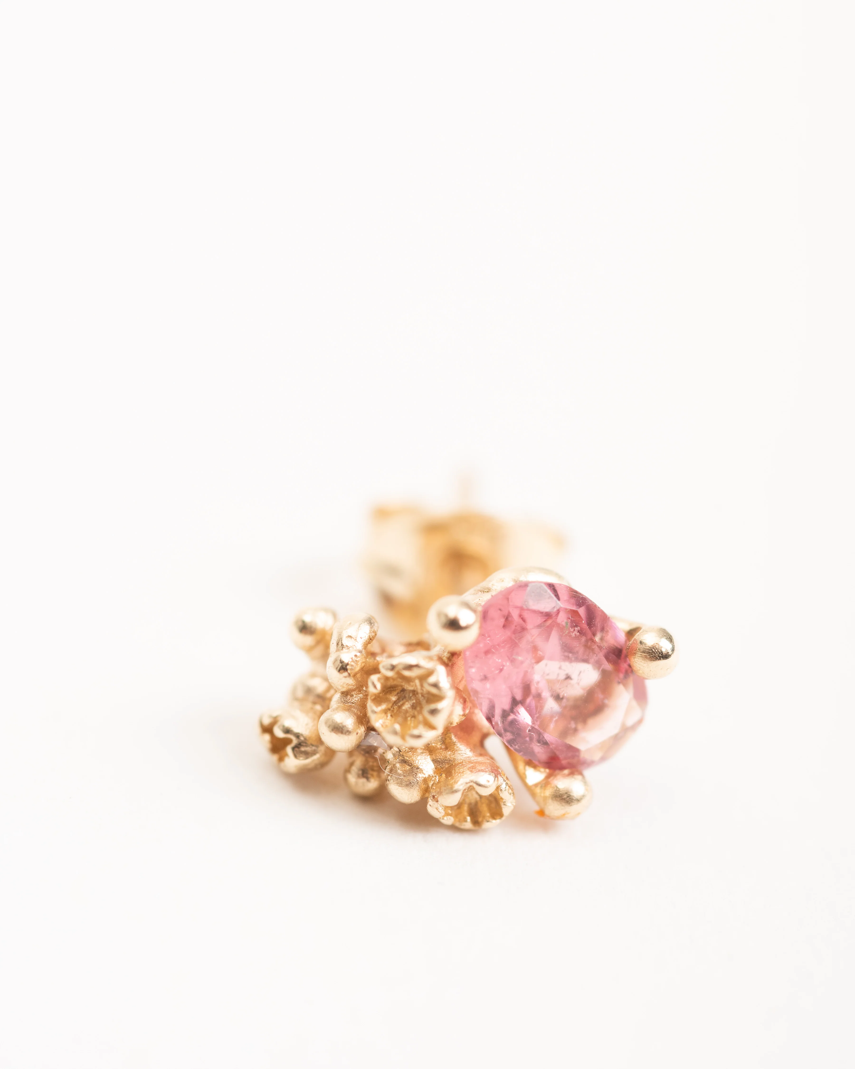 tourmaline & diamonds studs w/ barnacles - Image 3