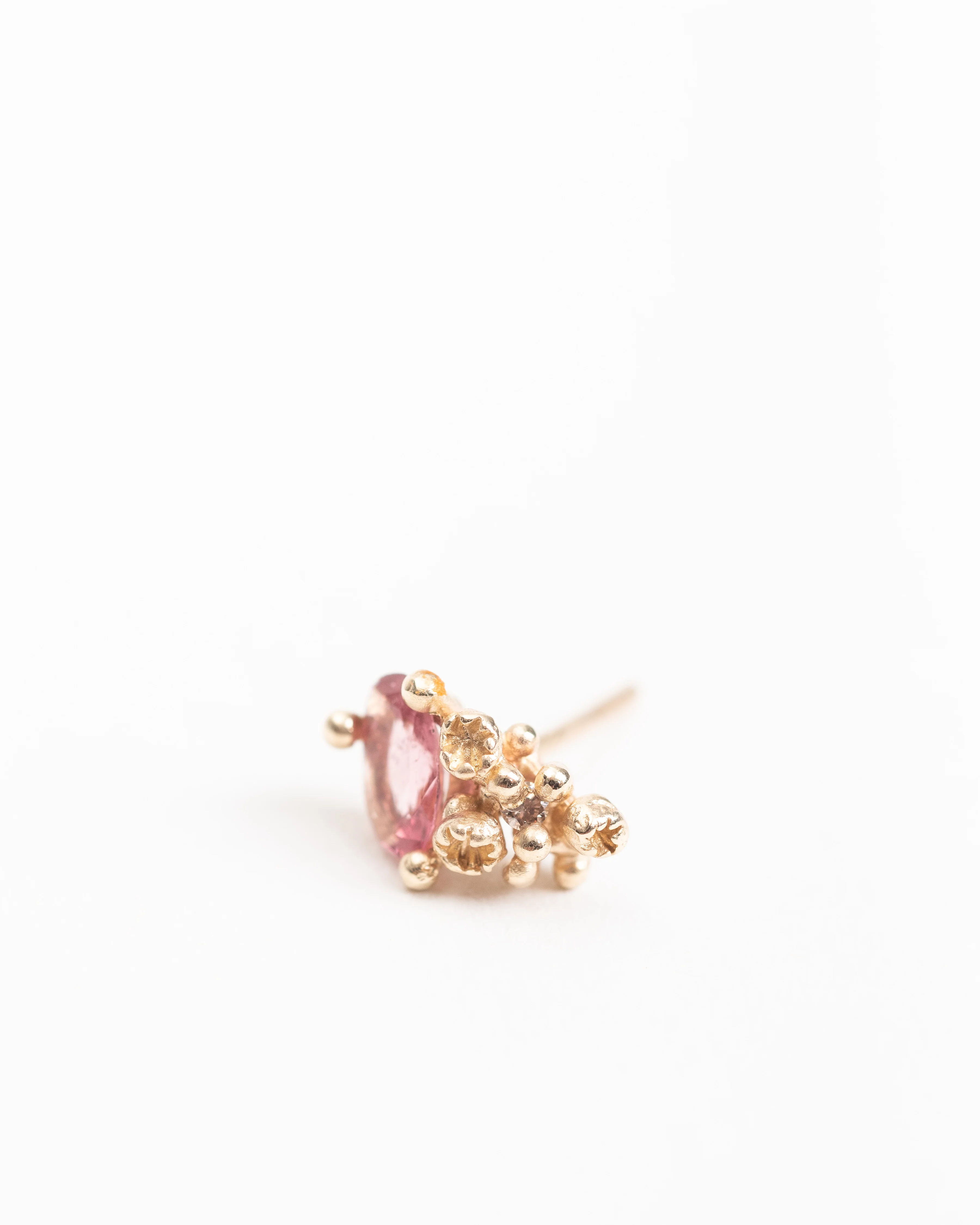 tourmaline & diamonds studs w/ barnacles - Image 5
