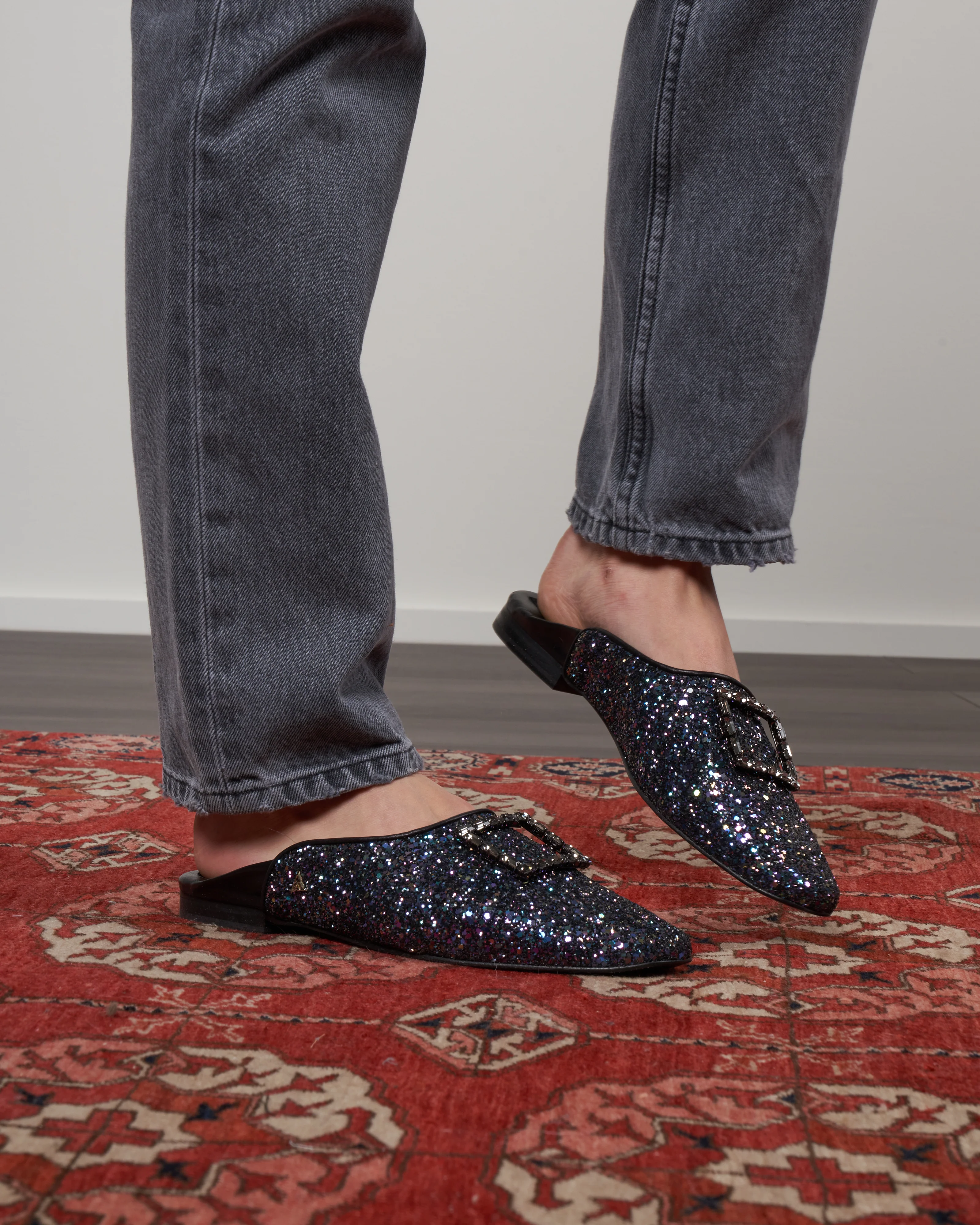 glitter mule - navy - Image 2