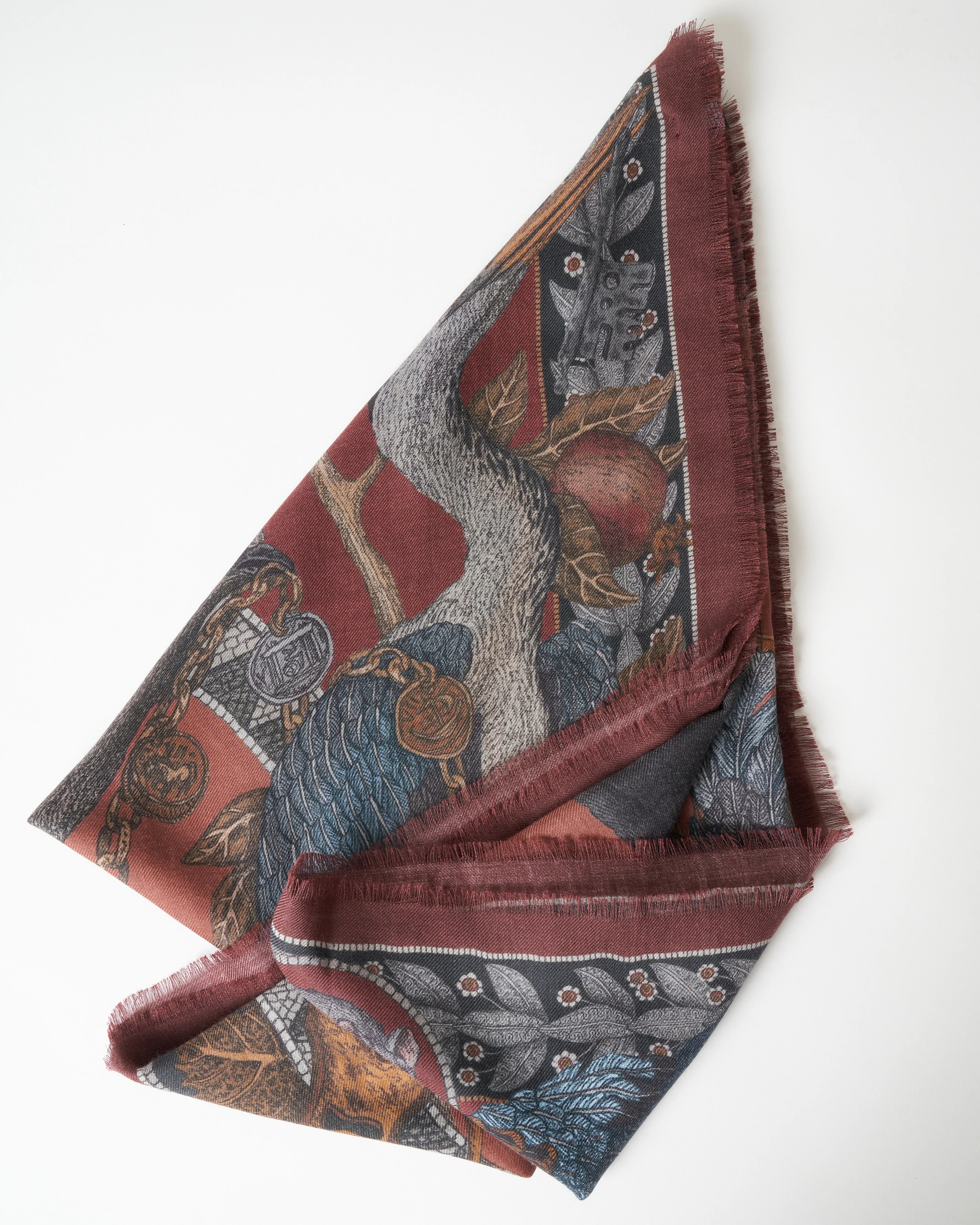 cave canem cashmere scarf - terracotta - Image 3