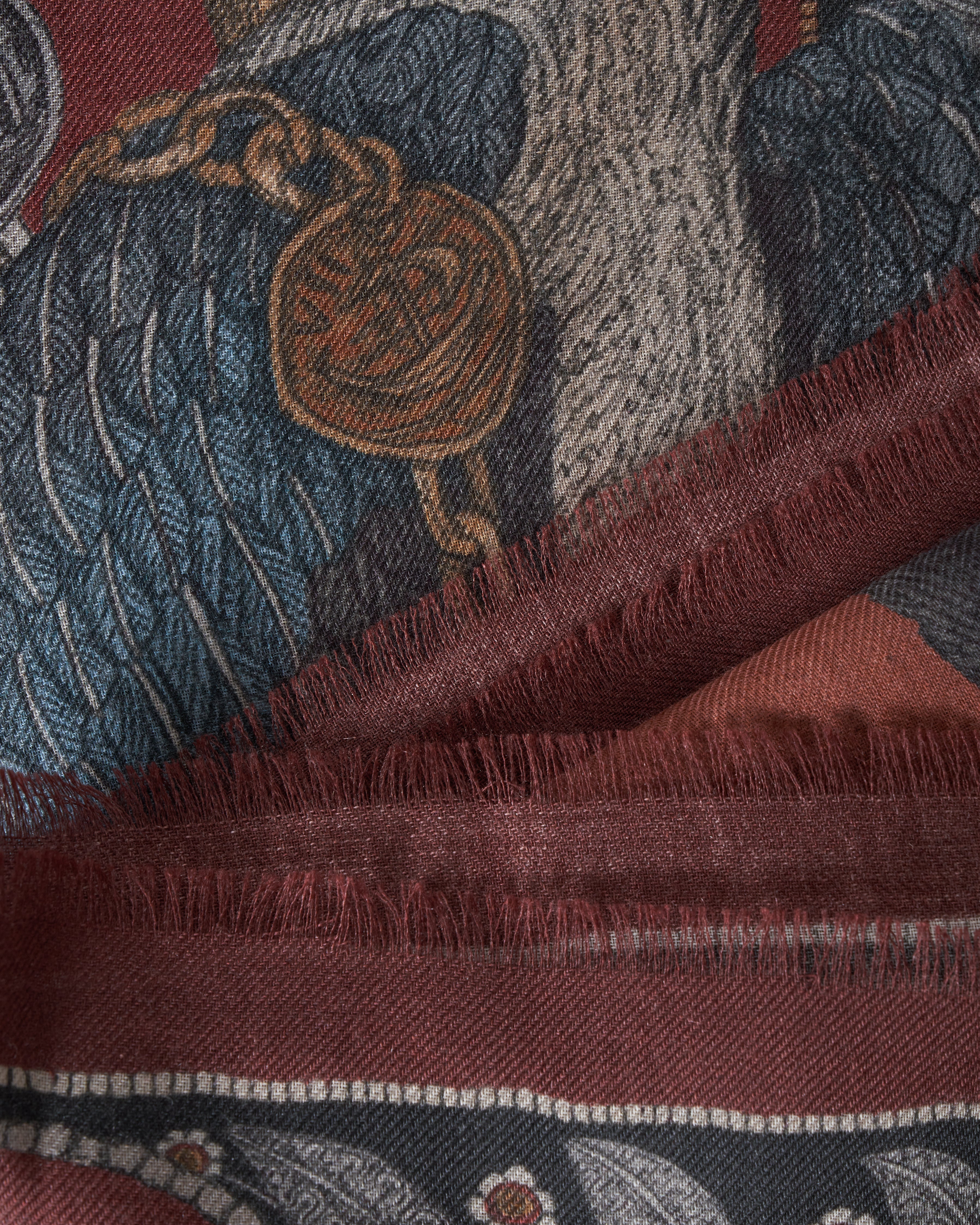 cave canem cashmere scarf - terracotta - Image 4