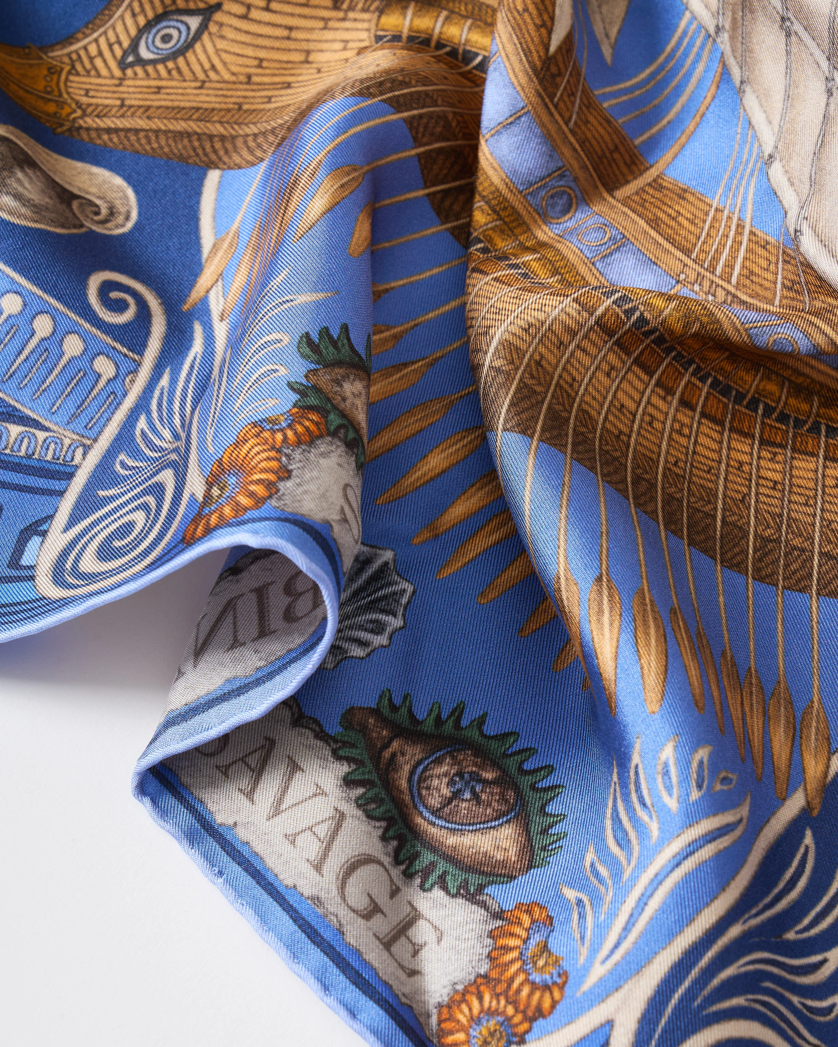 dancing delphinus silk twill square scarf - Image 4