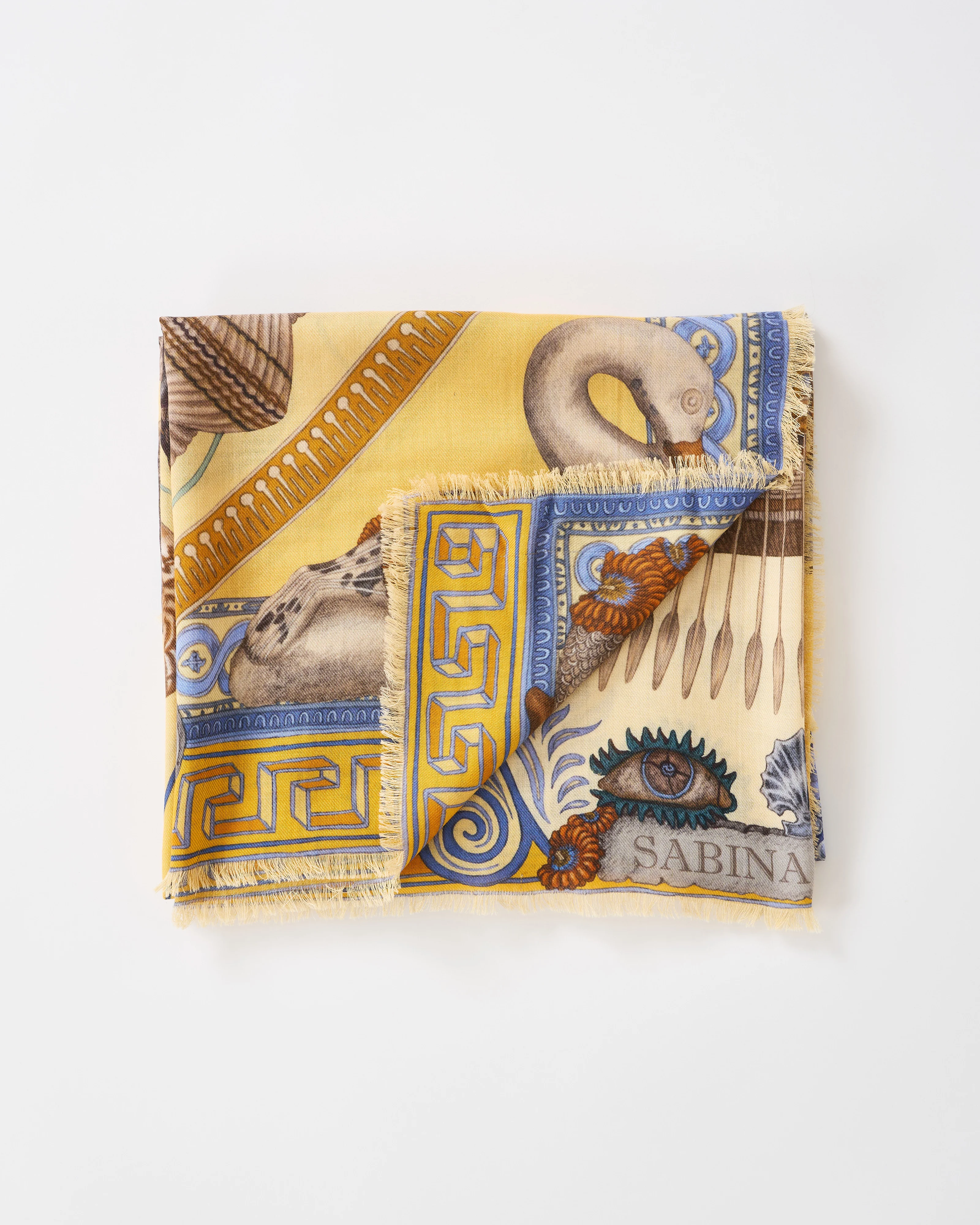 dancing delphinus wool/silk square scarf - Image 2