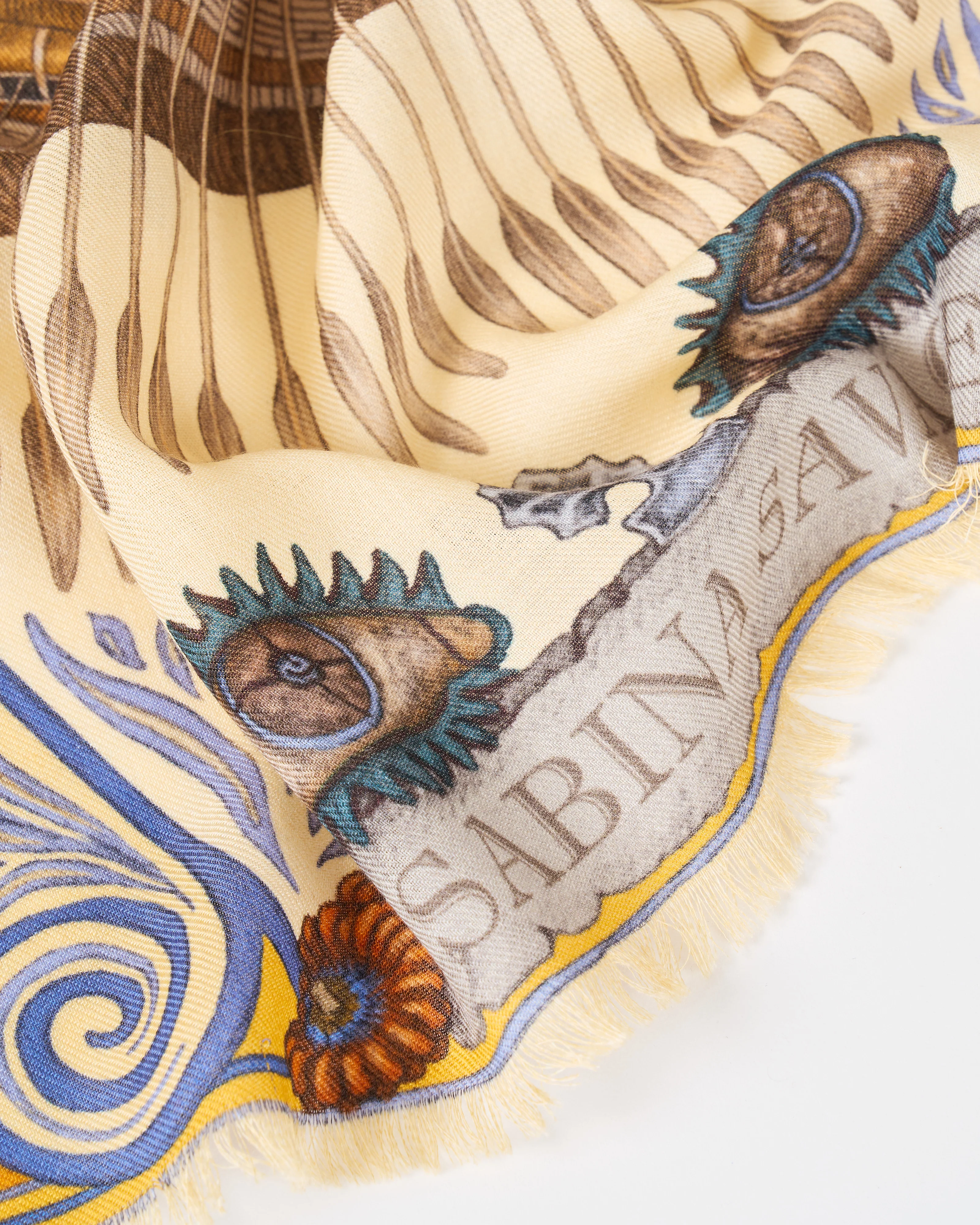 dancing delphinus wool/silk square scarf - Image 3