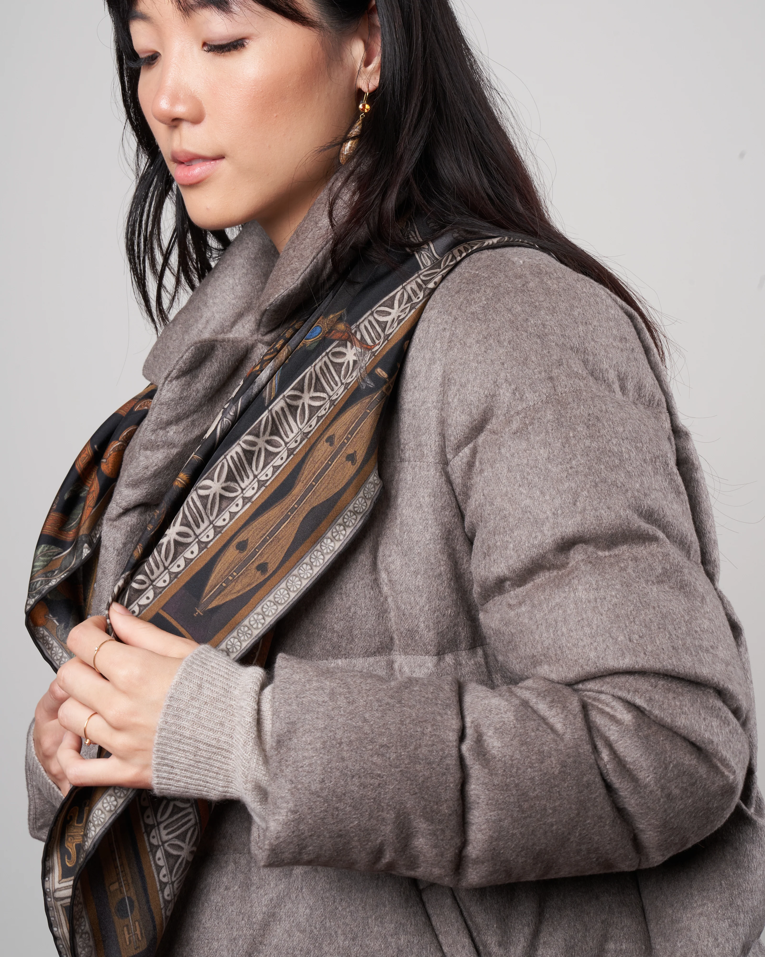 faithful lamb silk scark - slate/fog - Image 3