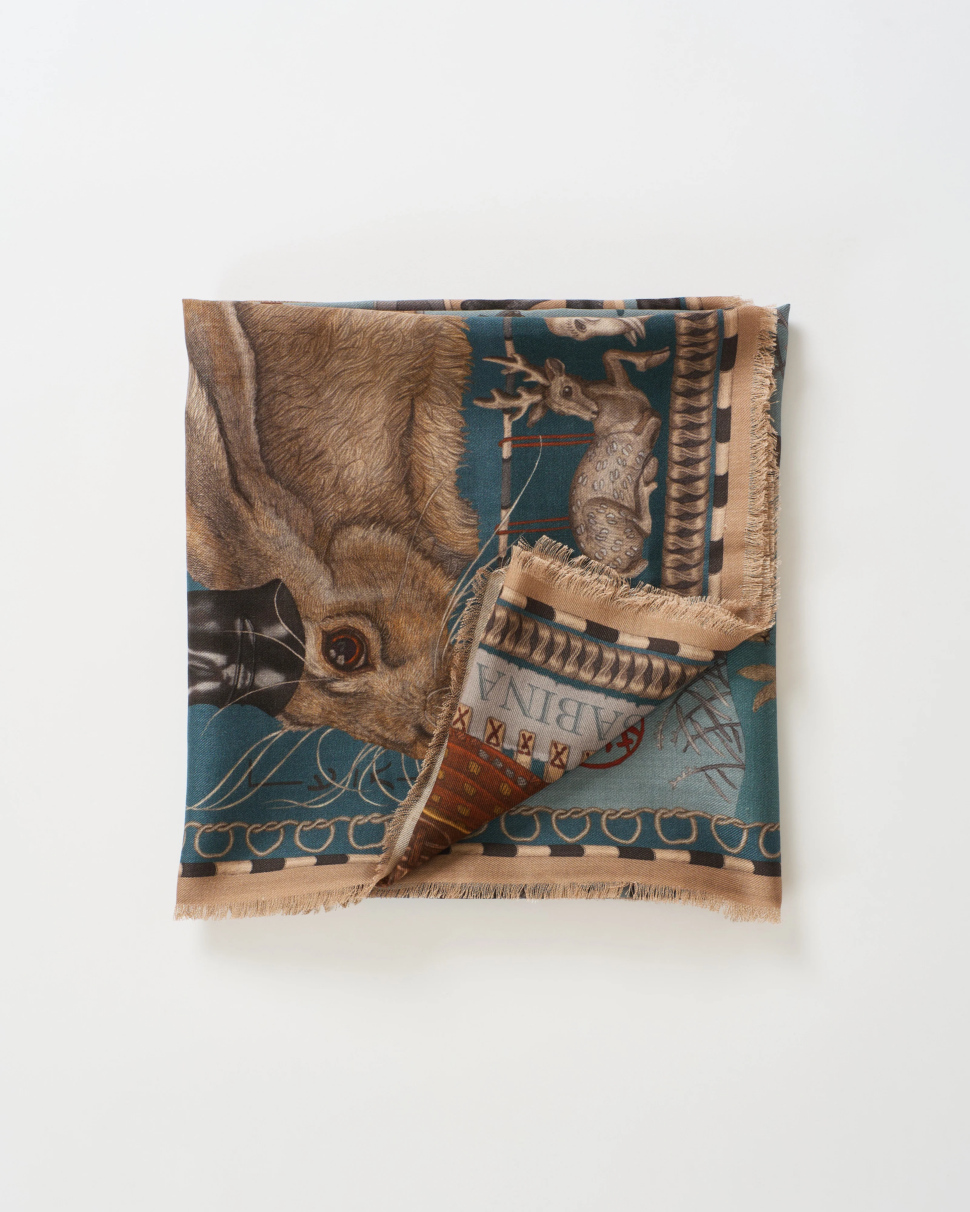 floating rabbits wool/silk square scarf - Image 3