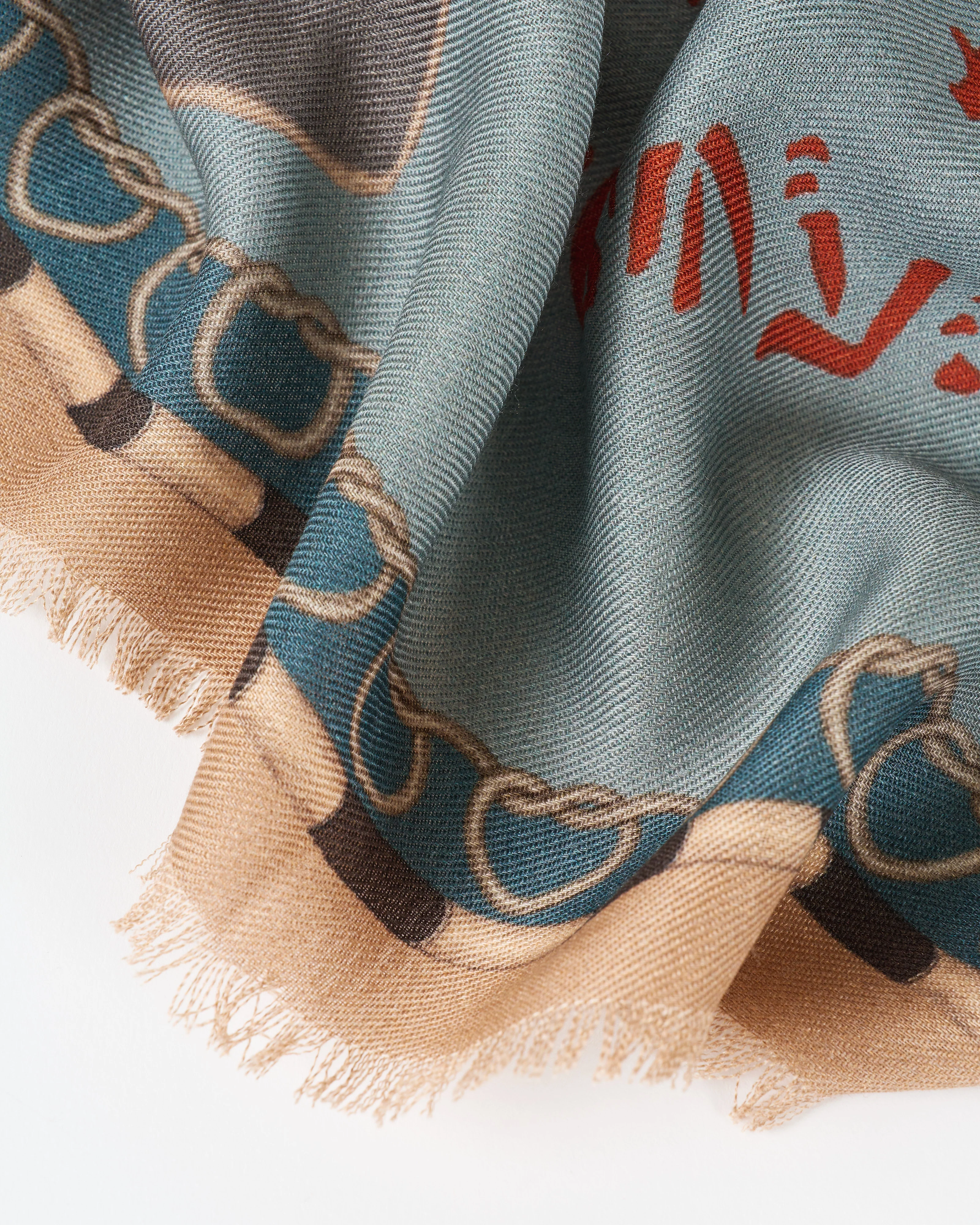 floating rabbits wool/silk square scarf - Image 4