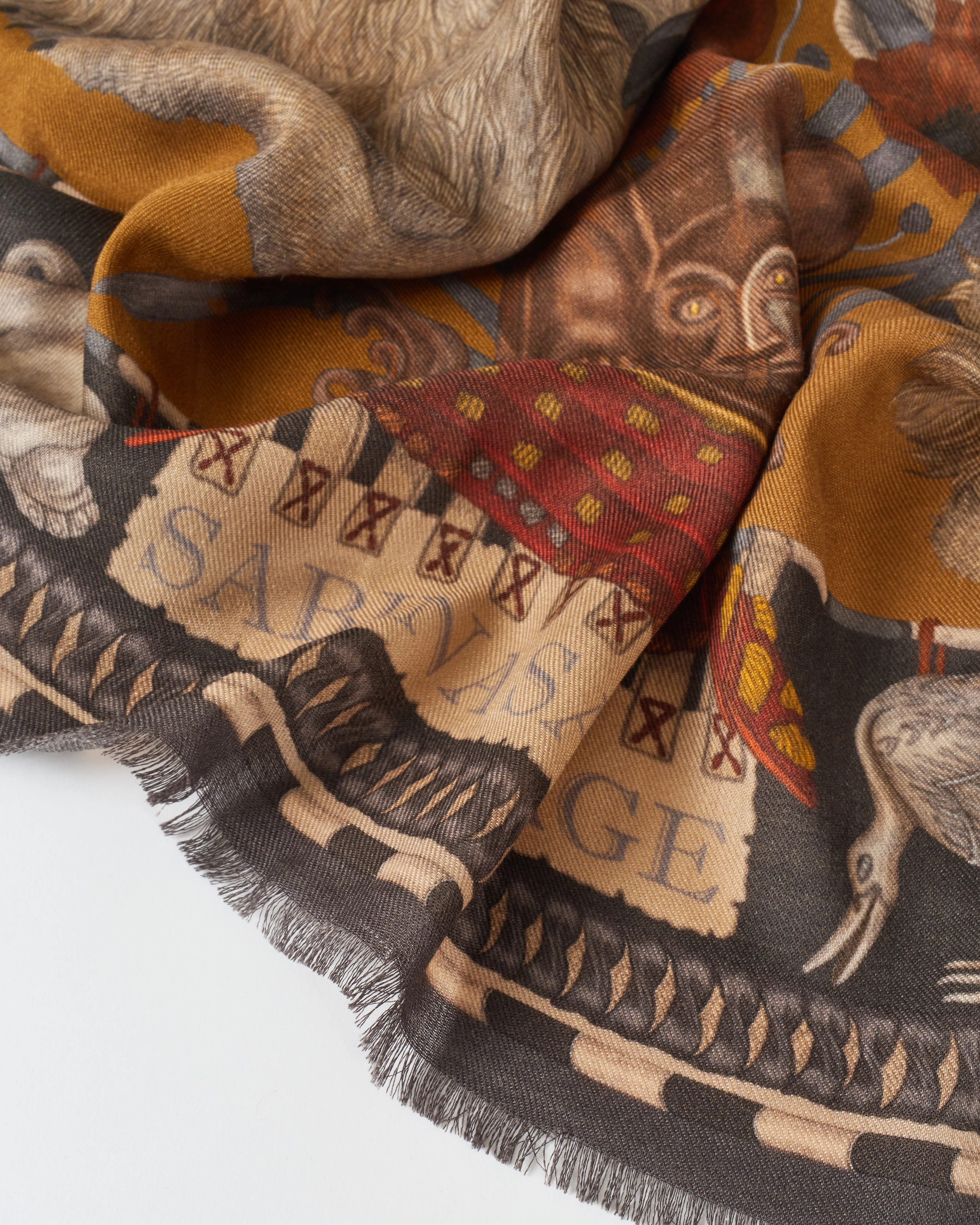 floating rabbits wool/silk square scarf - Image 2