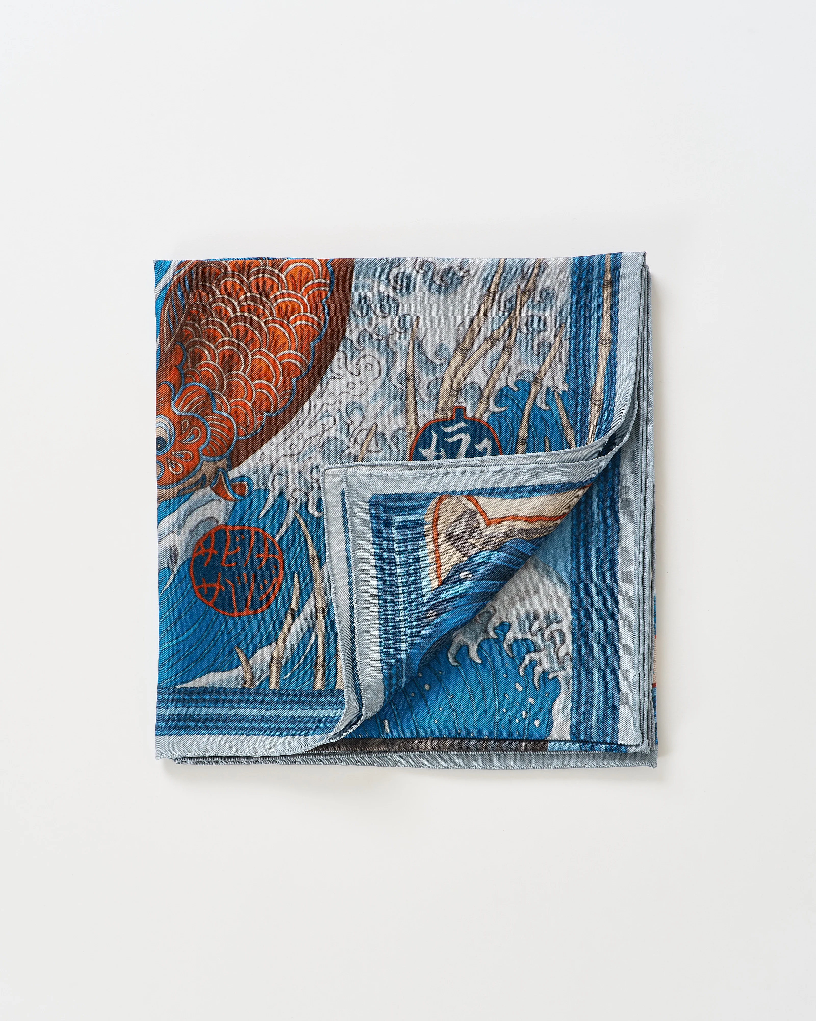 kionobori karasu silk twill square scarf - Image 3