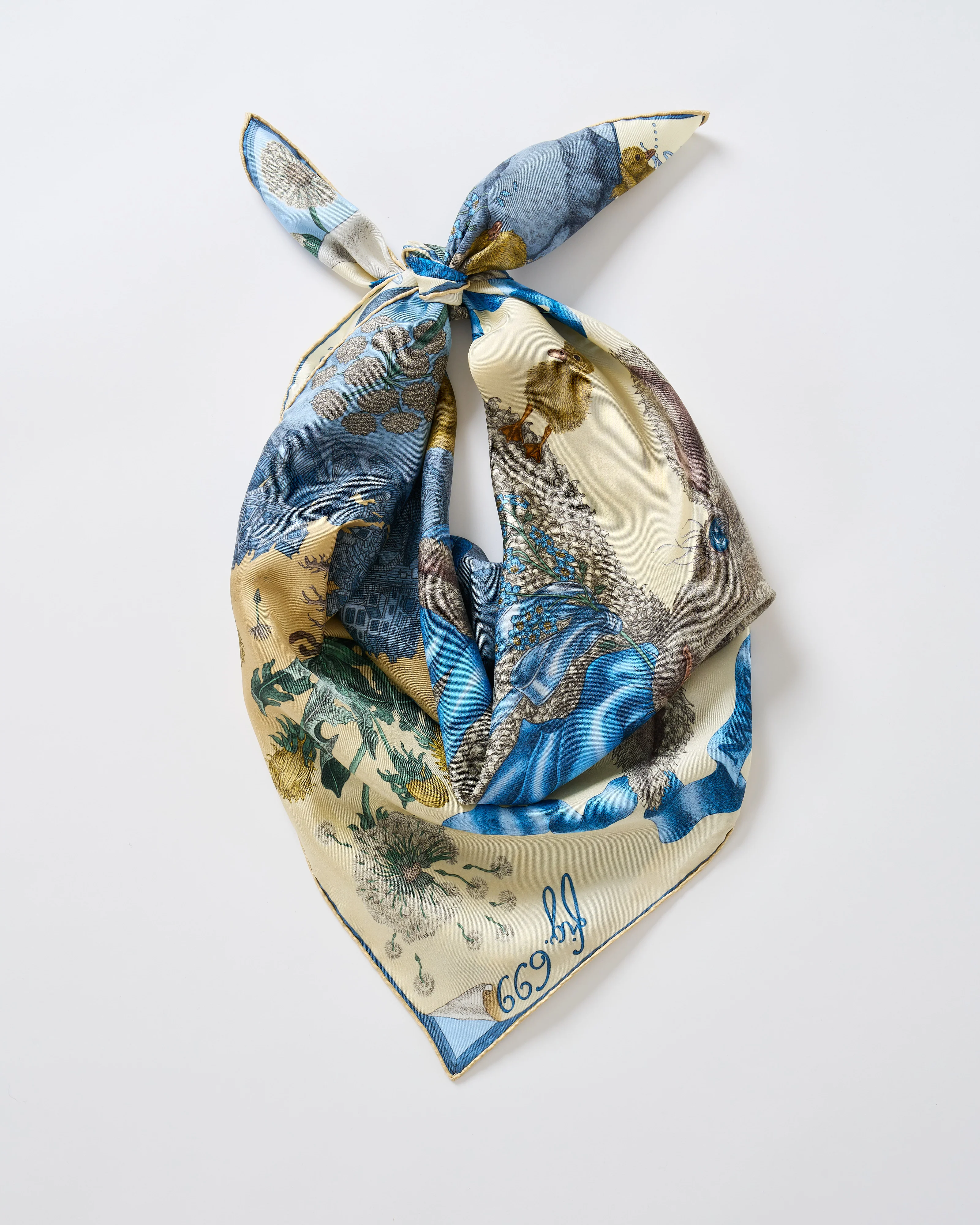 london bridge is falling down silk twill square scarf