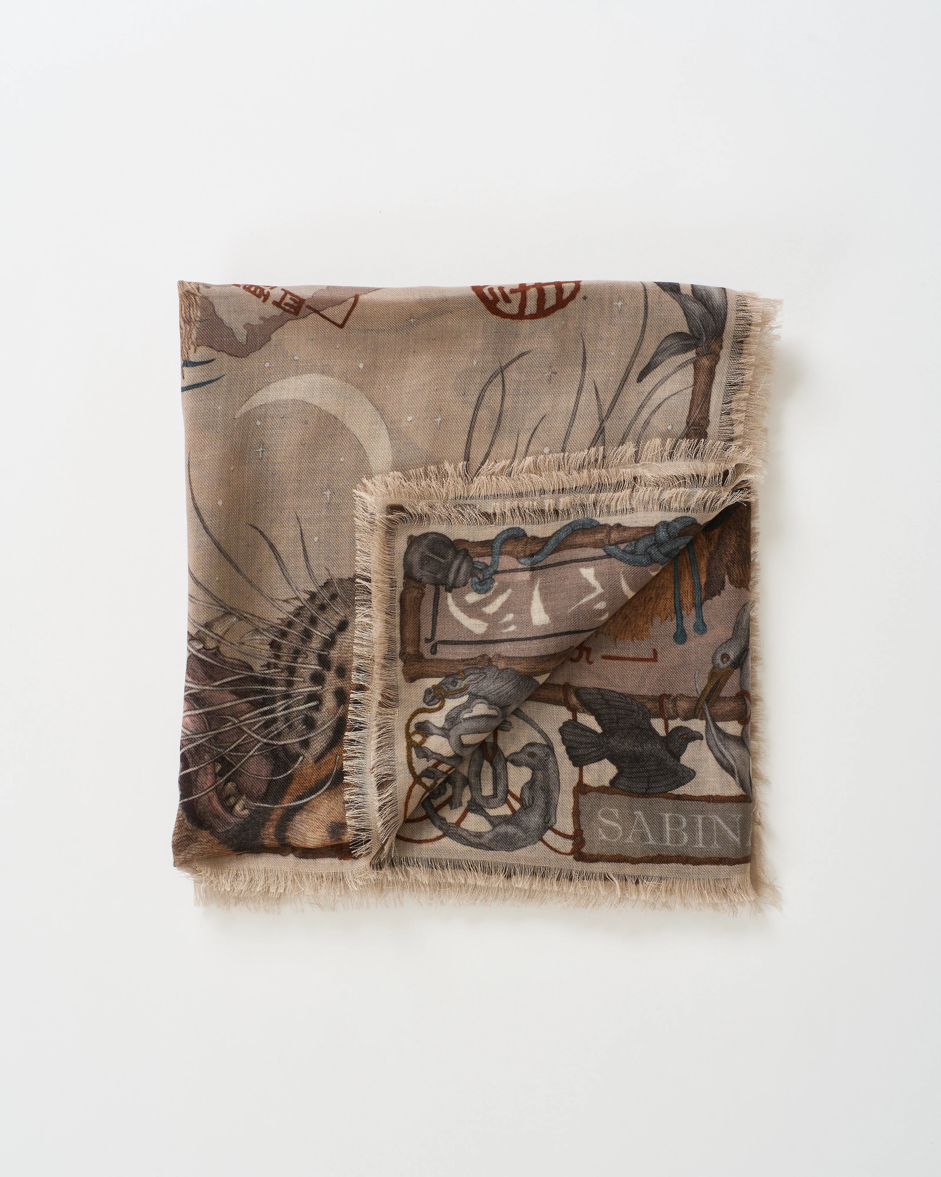 lunar leopard cashmere large square scarf - Image 3