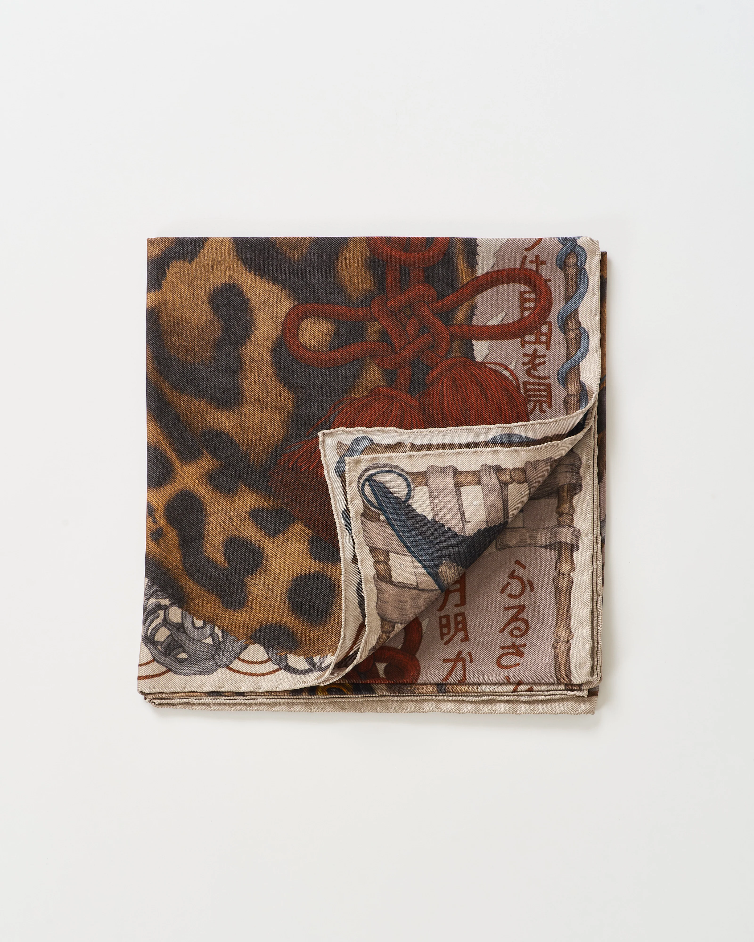 lunar leopard silk twill square scarf - Image 2