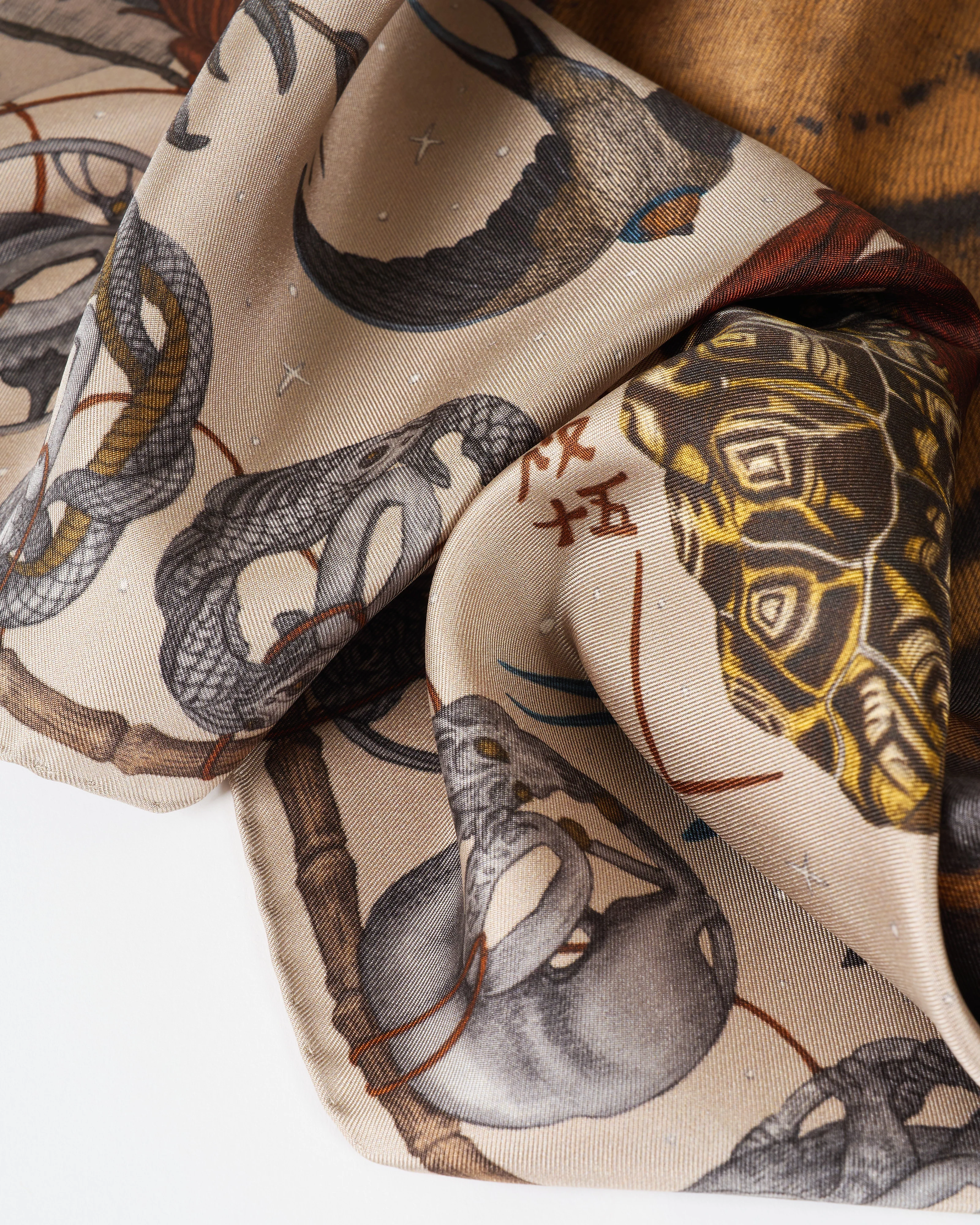 lunar leopard silk twill square scarf - Image 3
