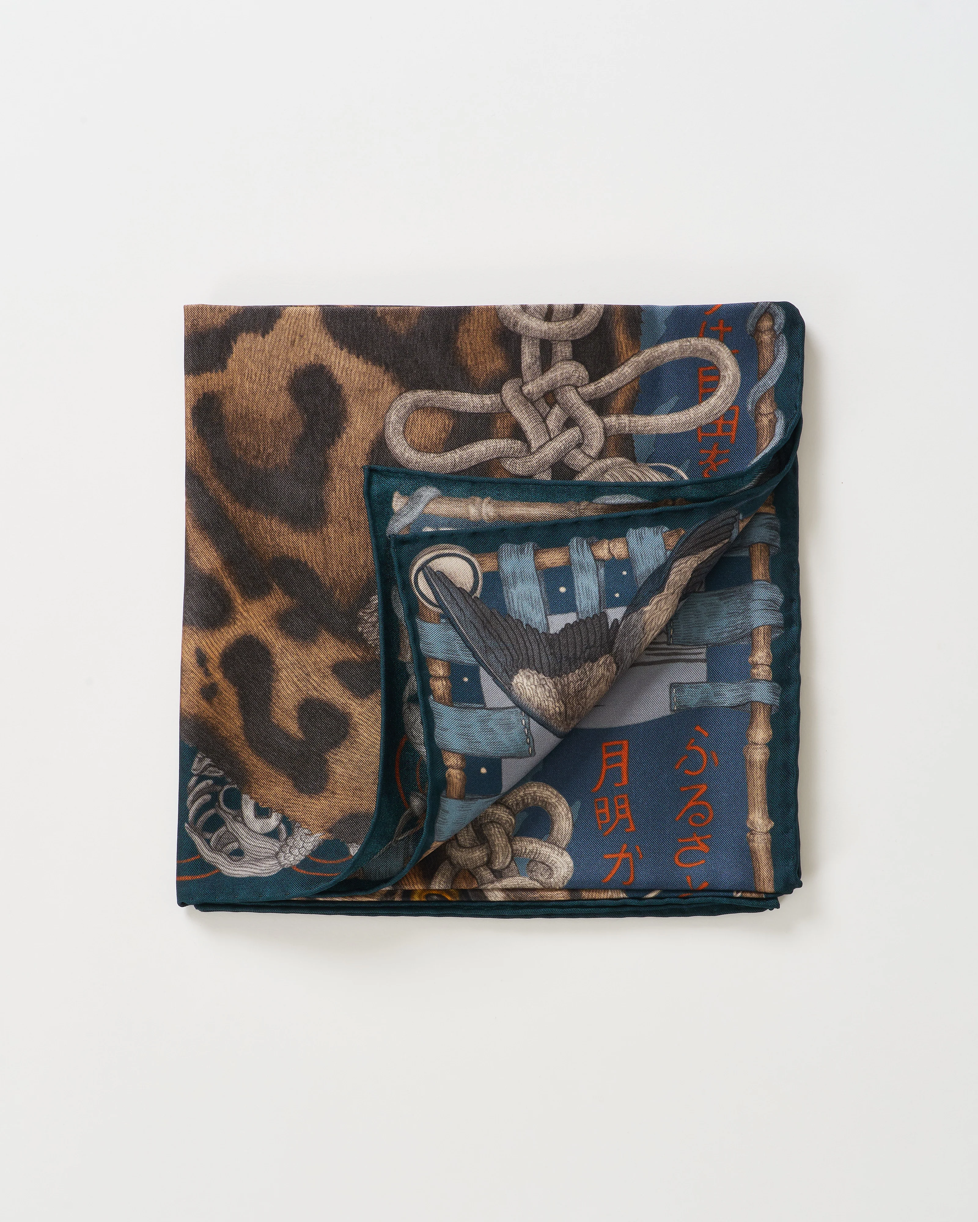 lunar leopard silk twill square scarf - Image 3