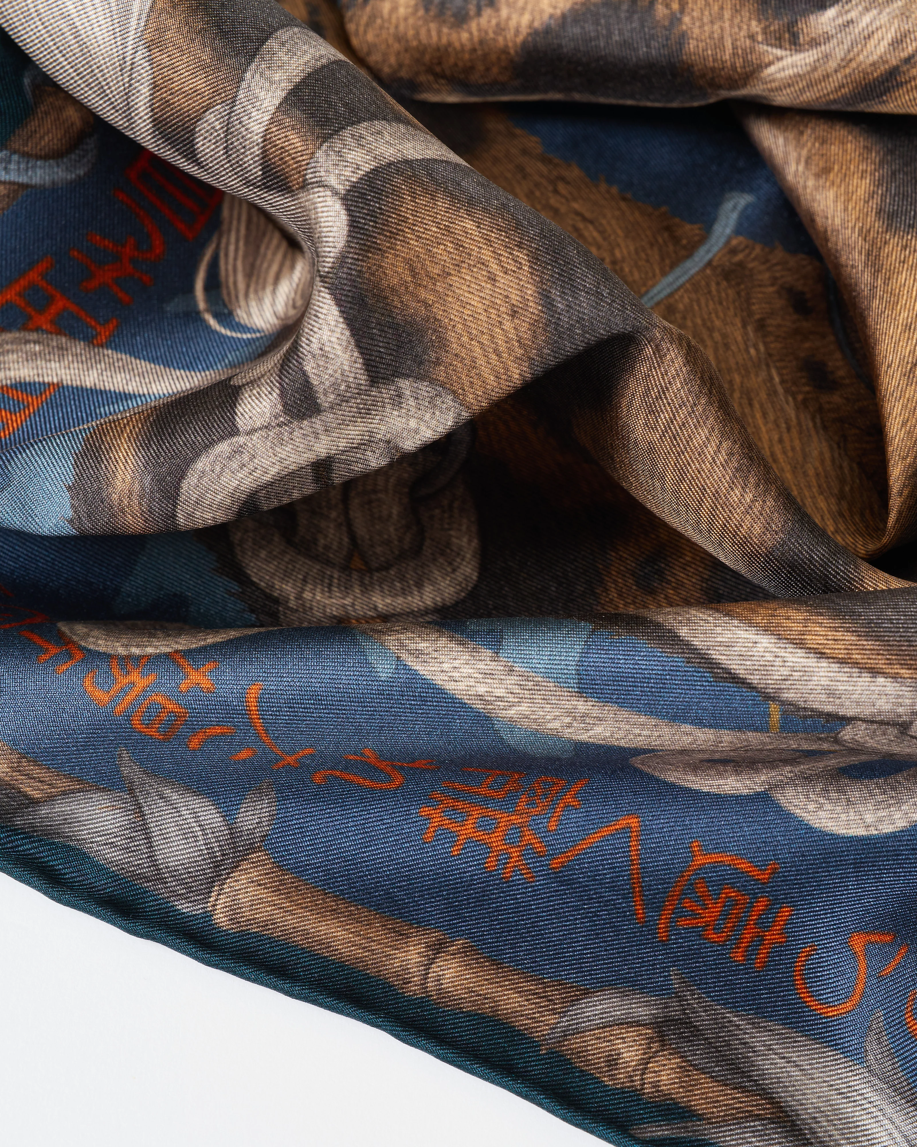 lunar leopard silk twill square scarf - Image 4