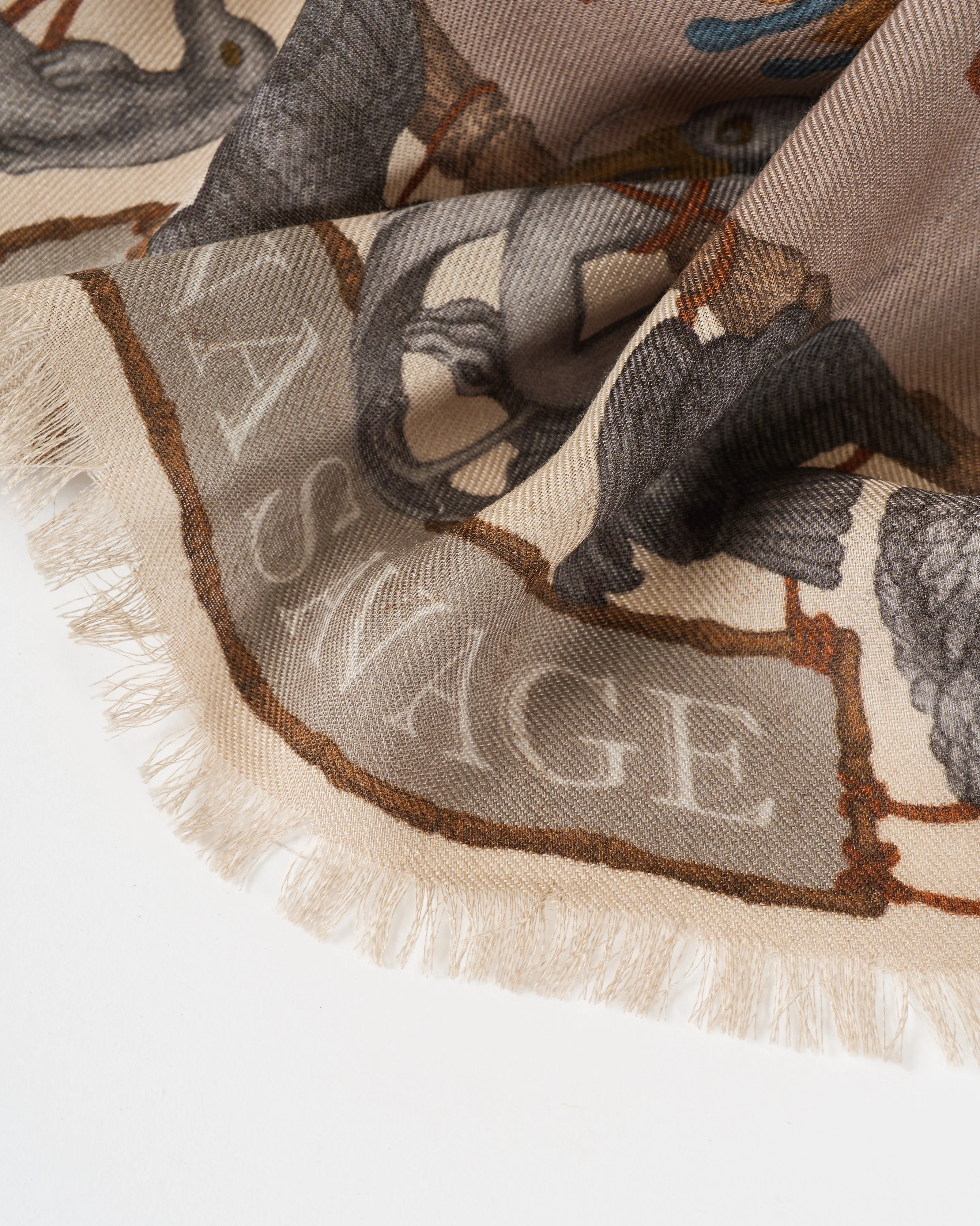 lunar leopard wool/silk square scarf - Image 4