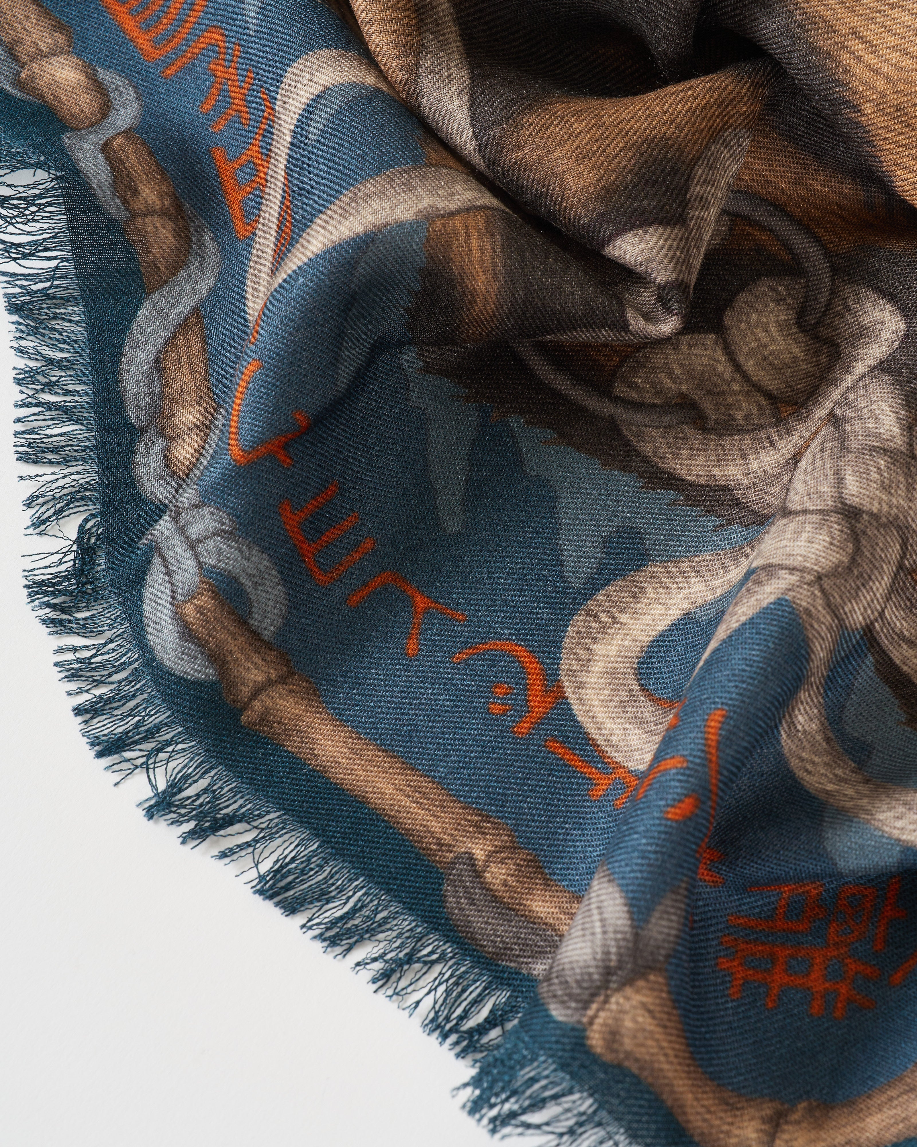 lunar leopard wool/silk square scarf - Image 2