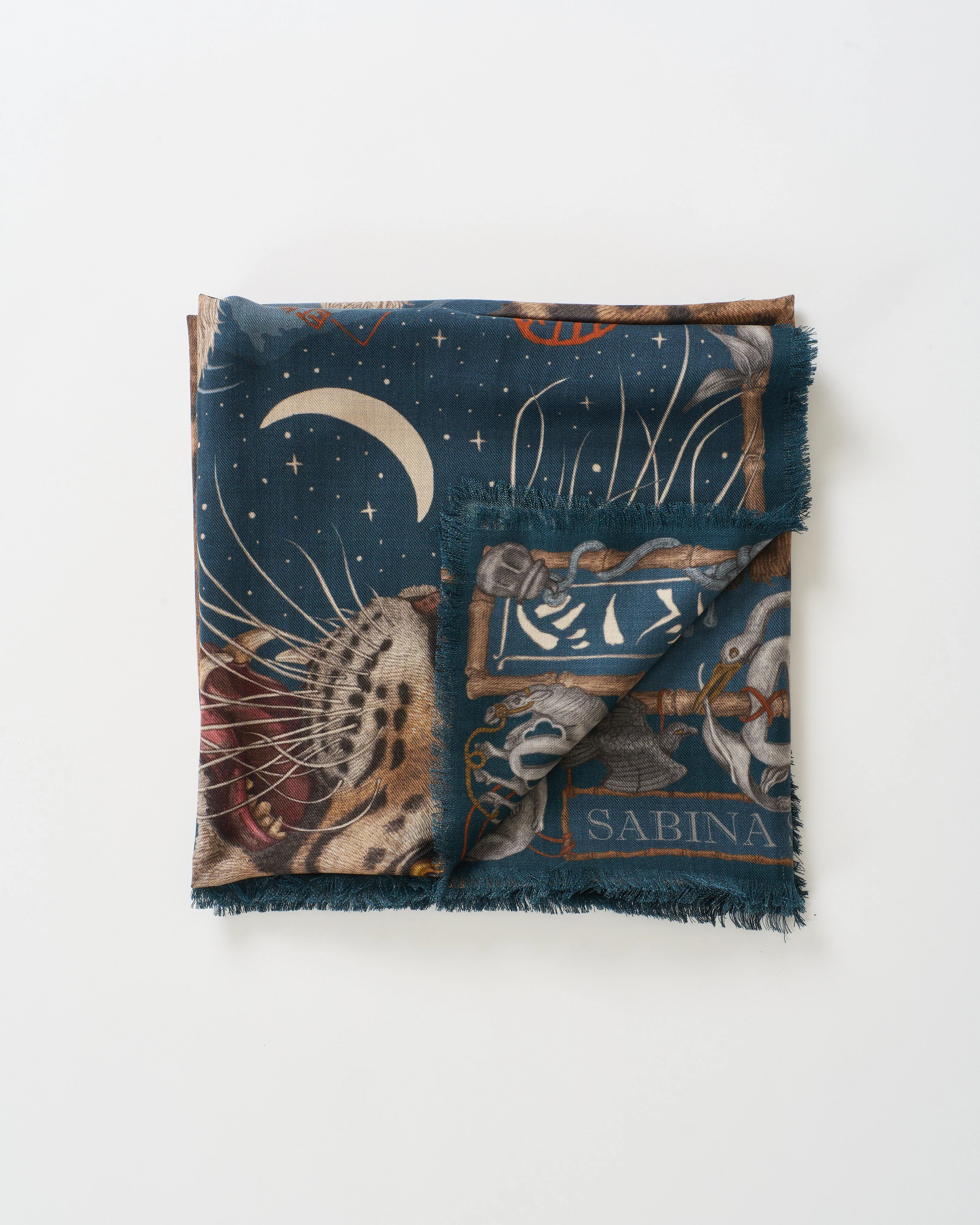 lunar leopard wool/silk square scarf - Image 3