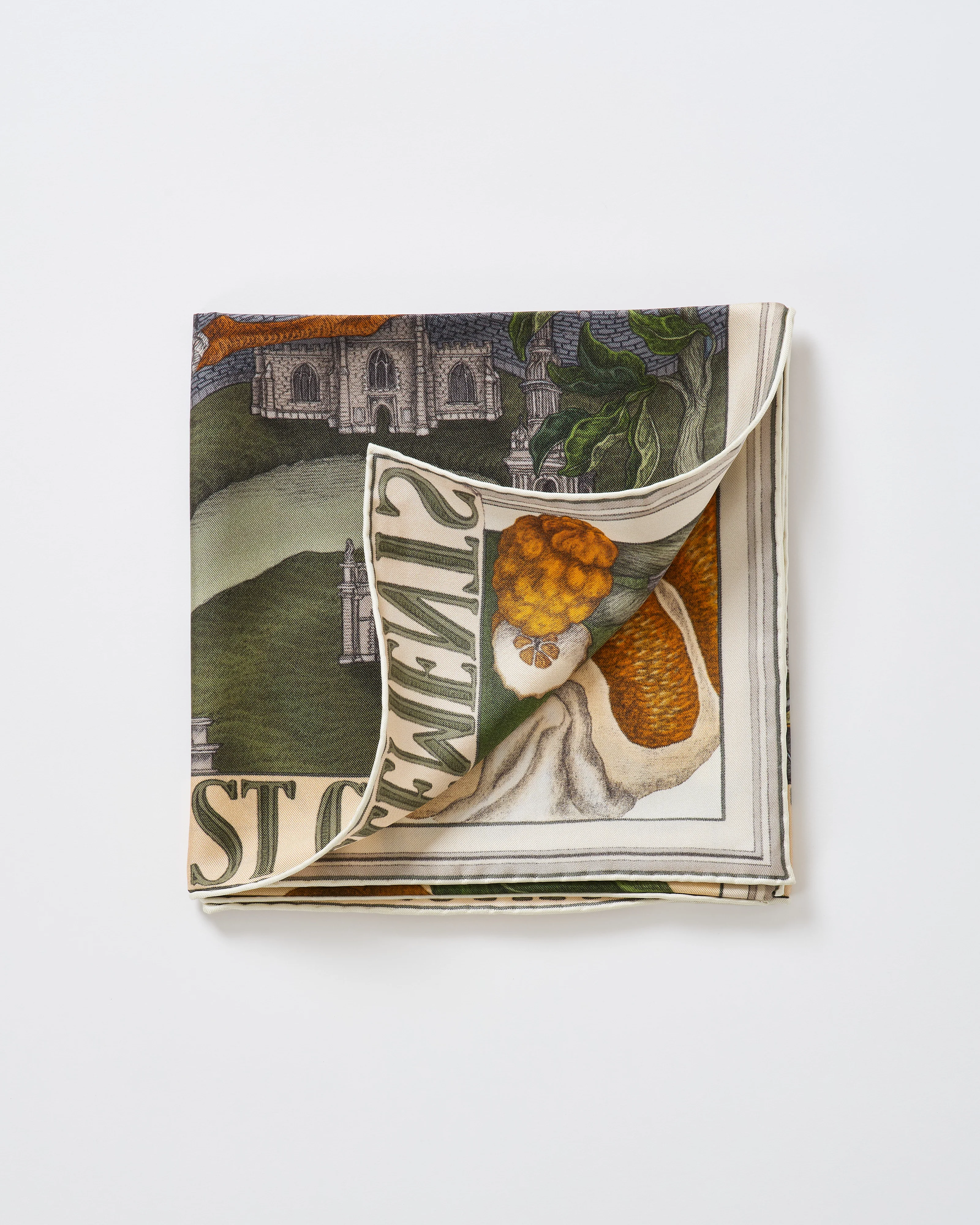 oranges and lemons silk twill square scarf - Image 4