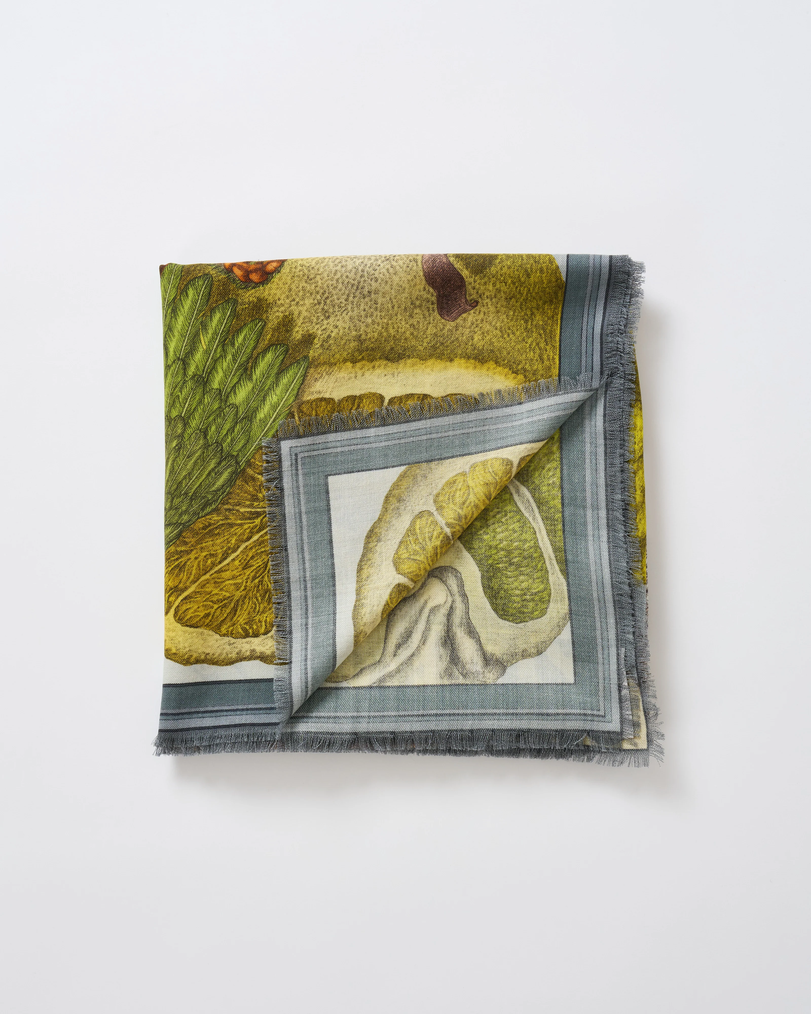 oranges and lemons wool/silk square scarf - Image 3