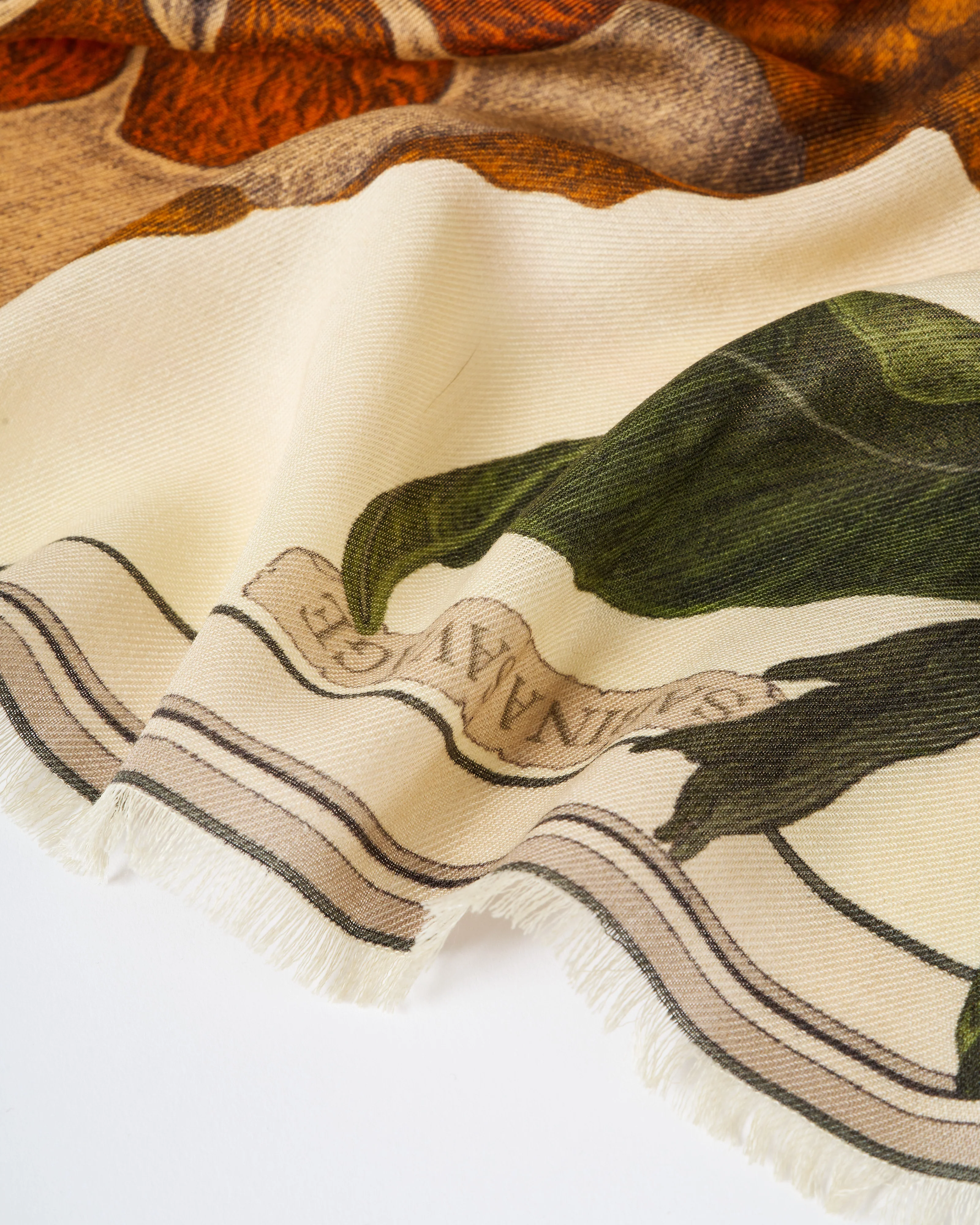 oranges and lemons wool/silk square scarf - Image 3