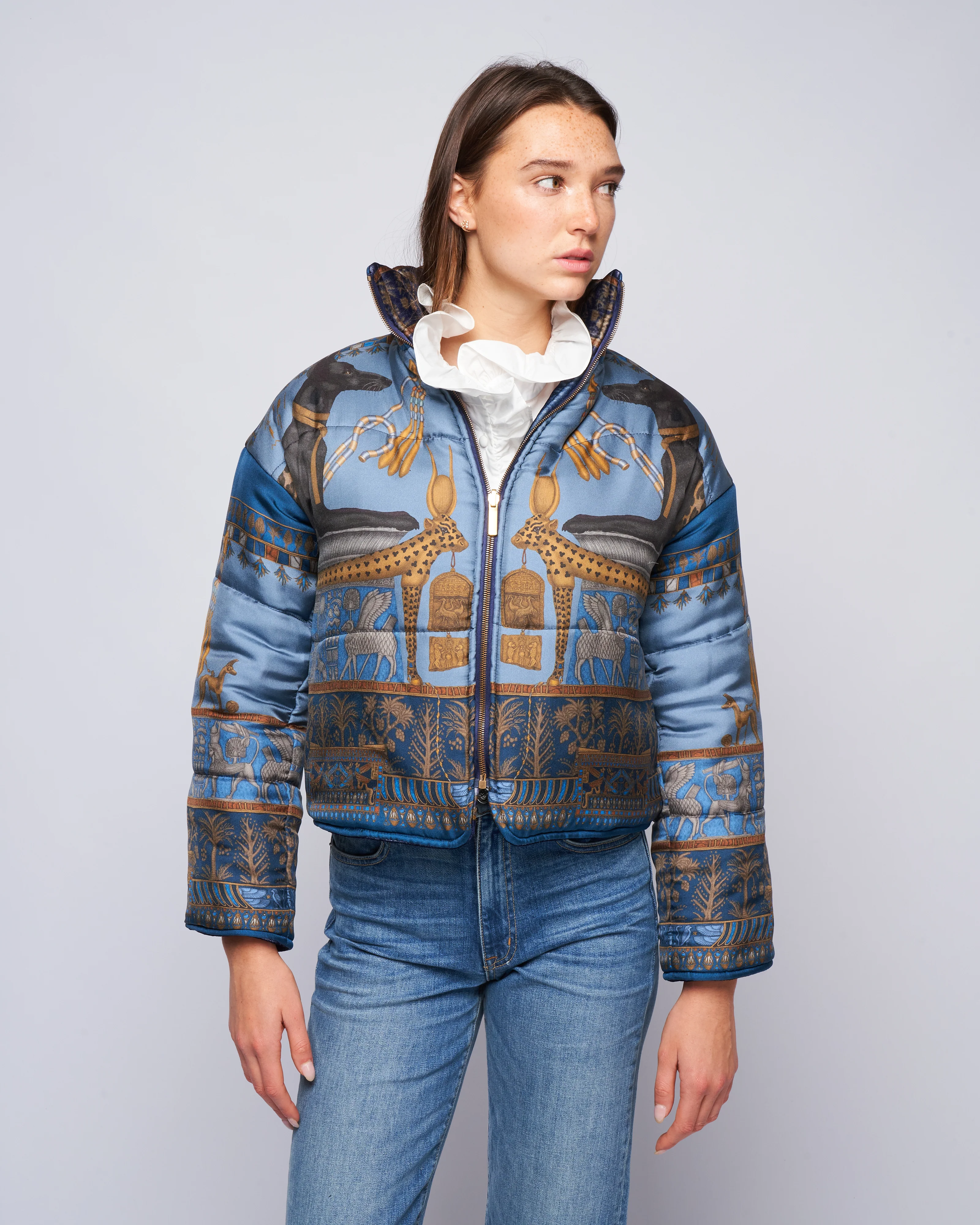 reversible padded jacket - lapis/ nile - Image 2