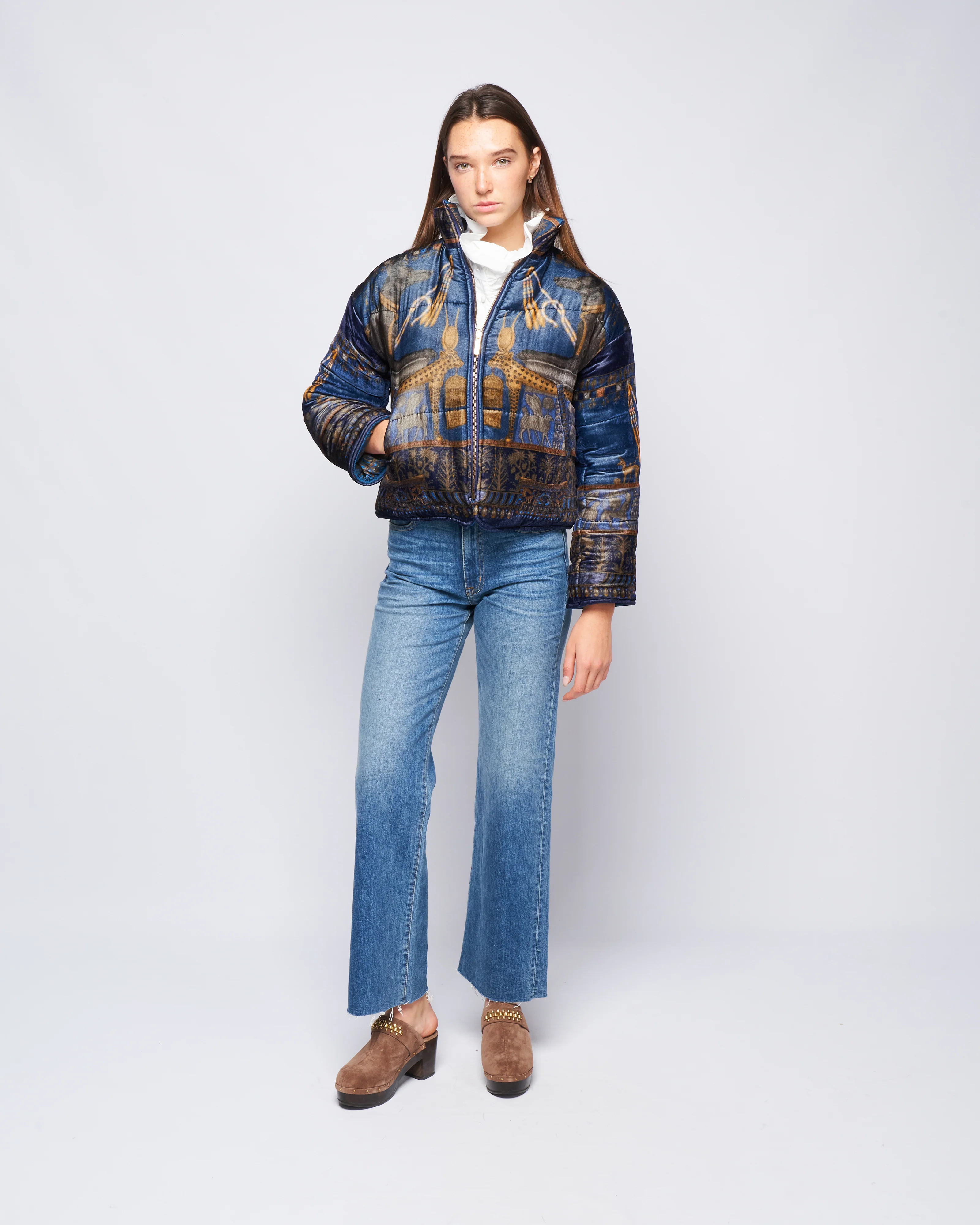 reversible padded jacket - lapis/ nile - Image 3