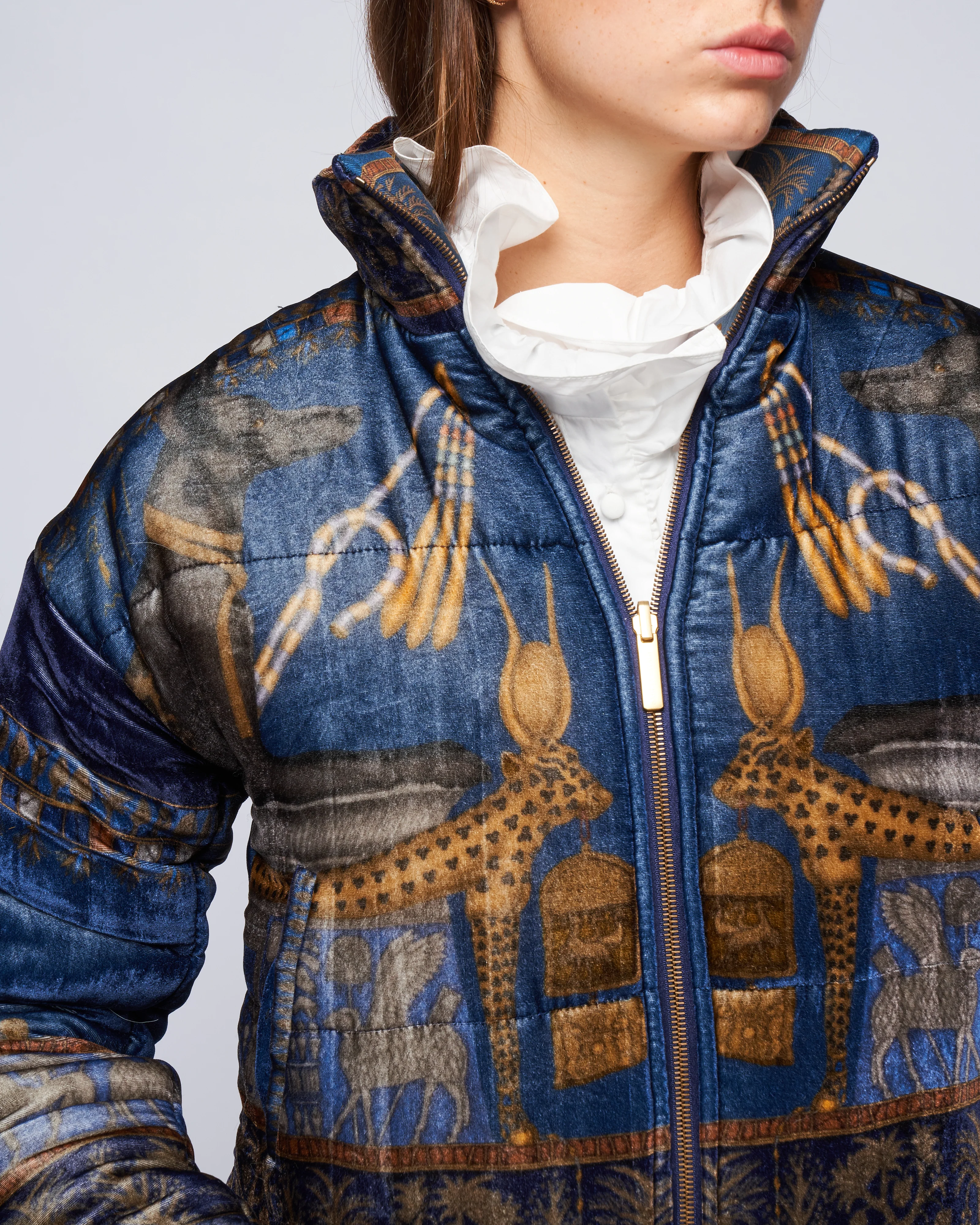 reversible padded jacket - lapis/ nile - Image 6