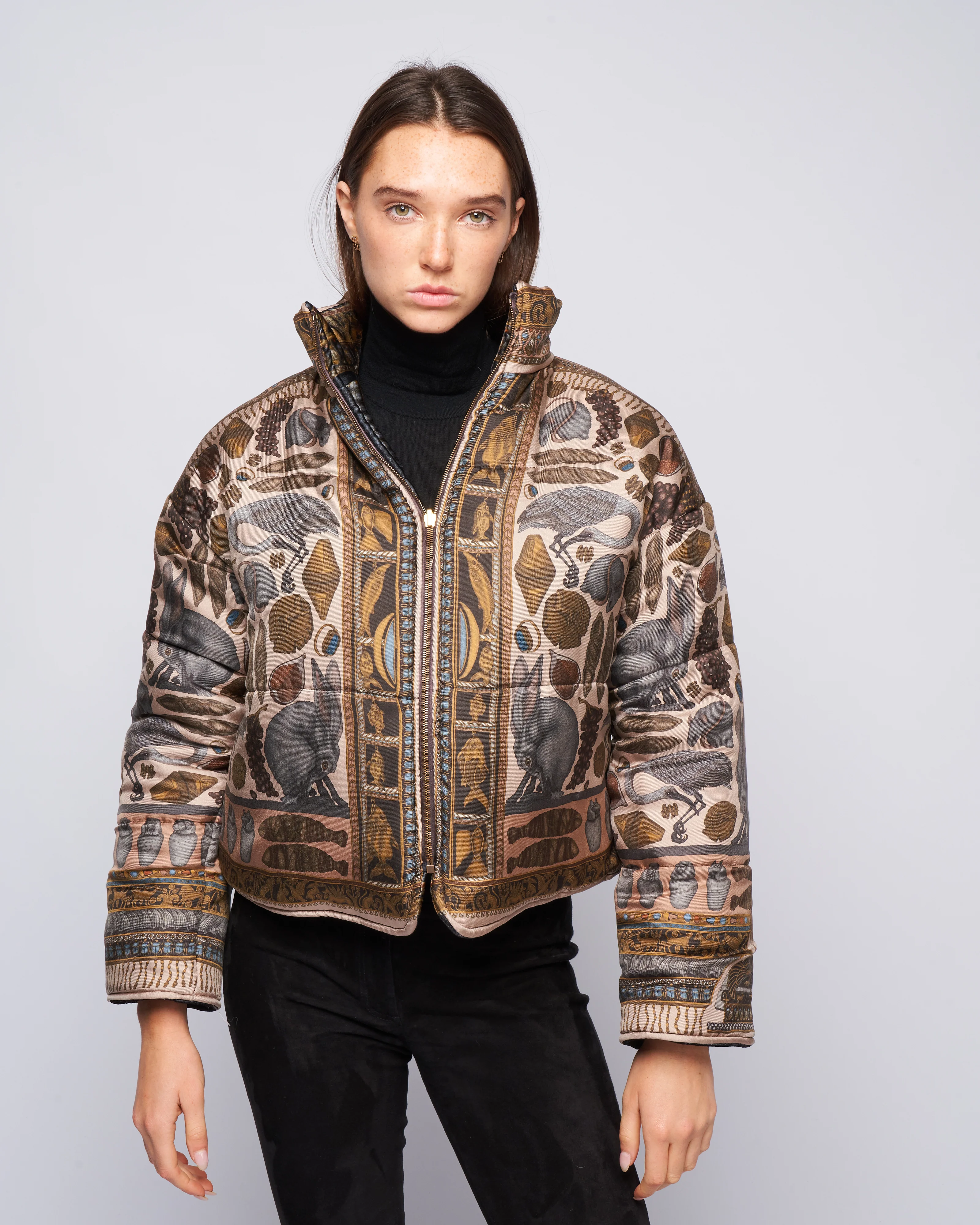 reversible padded jacket - onyx/ gold - Image 2