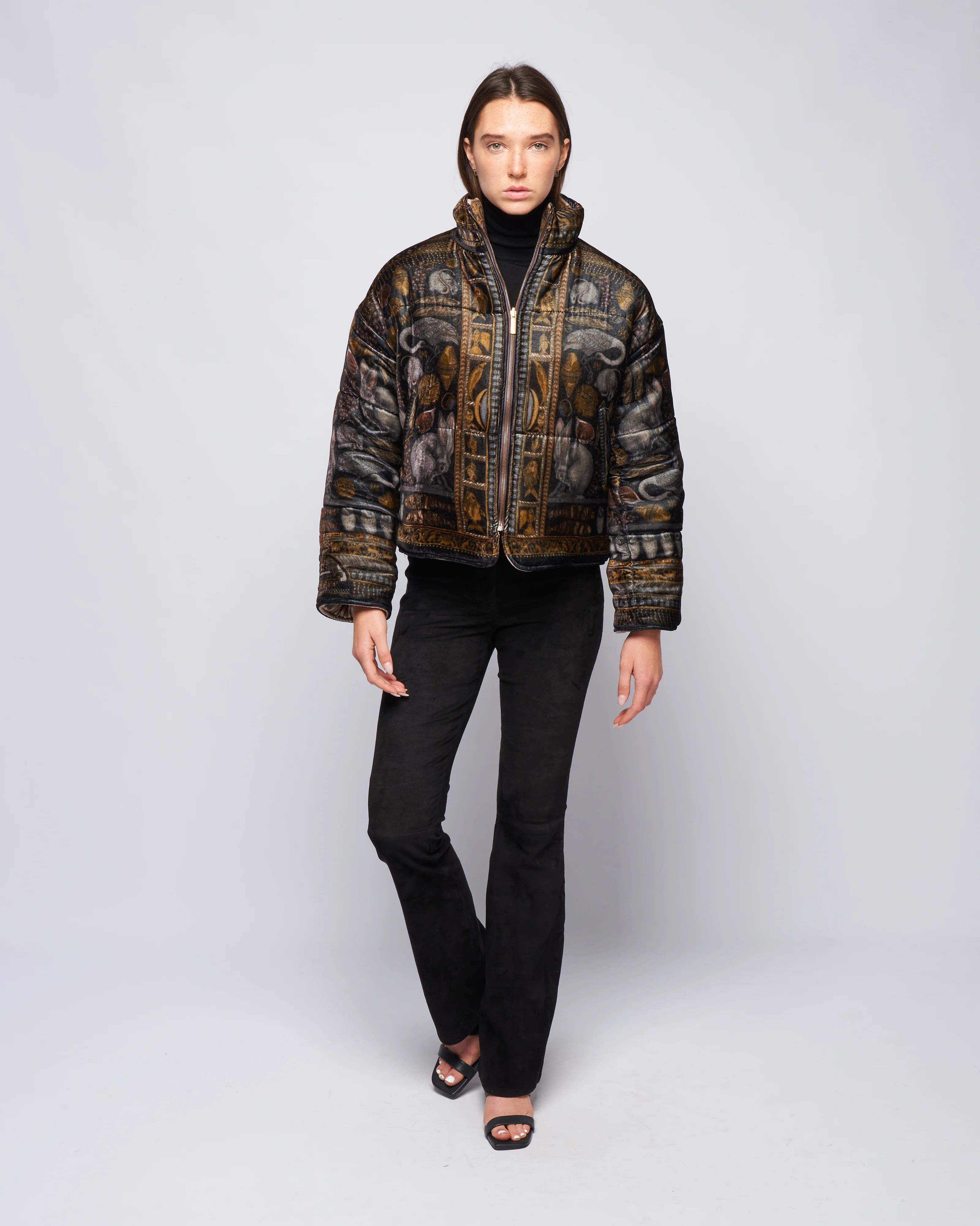 reversible padded jacket - onyx/ gold - Image 3