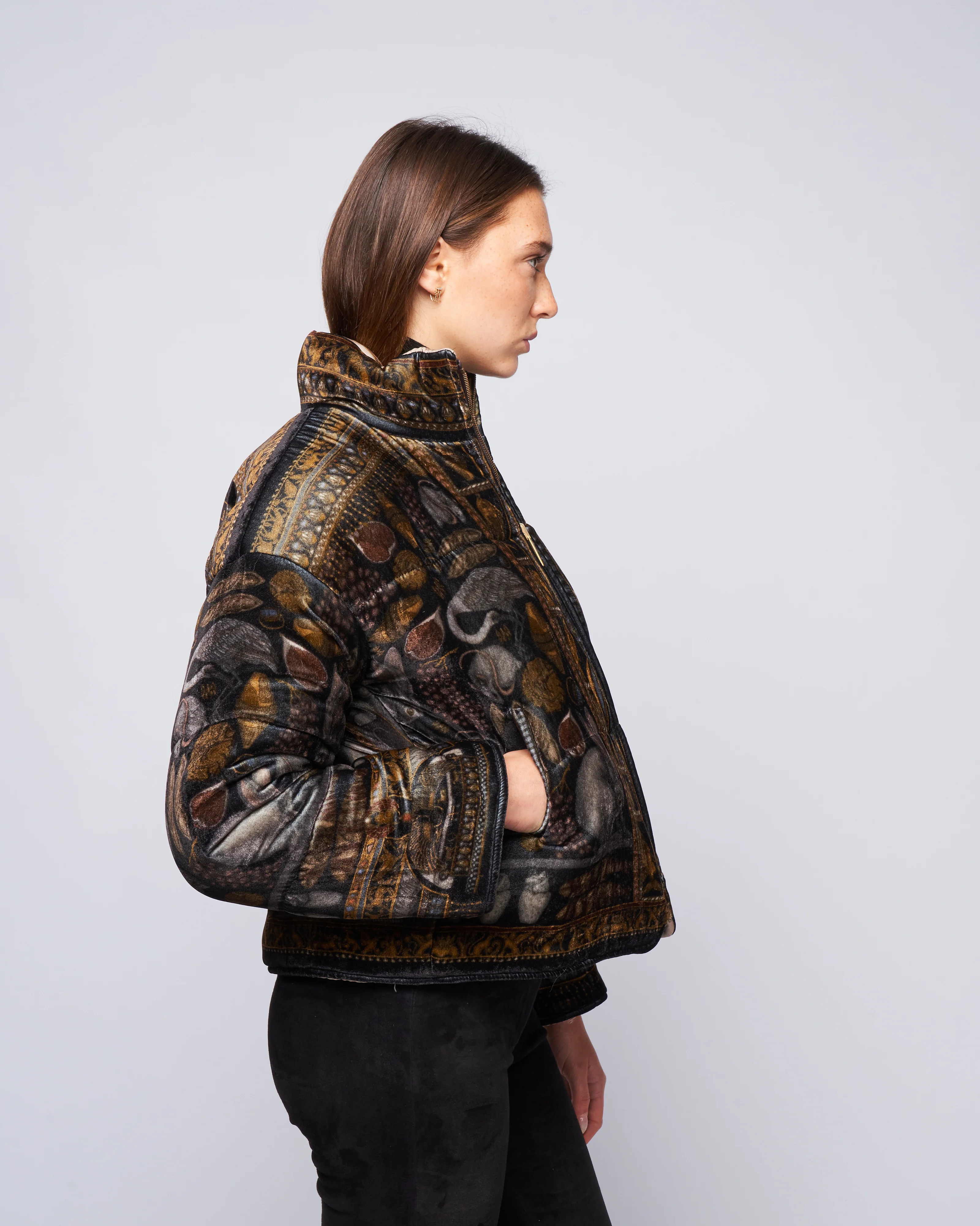 reversible padded jacket - onyx/ gold - Image 4