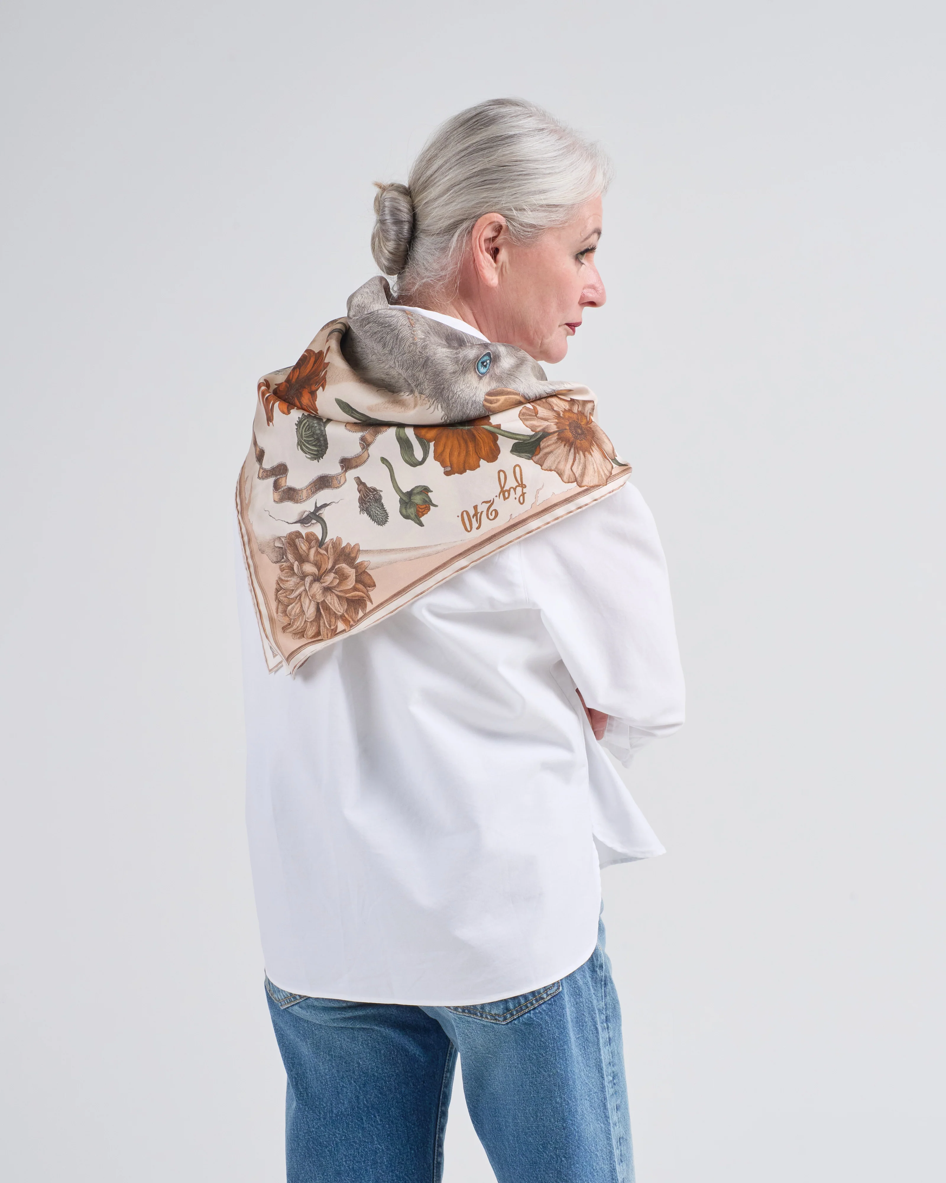 ring a ring o' roses silk twill square scarf - Image 5