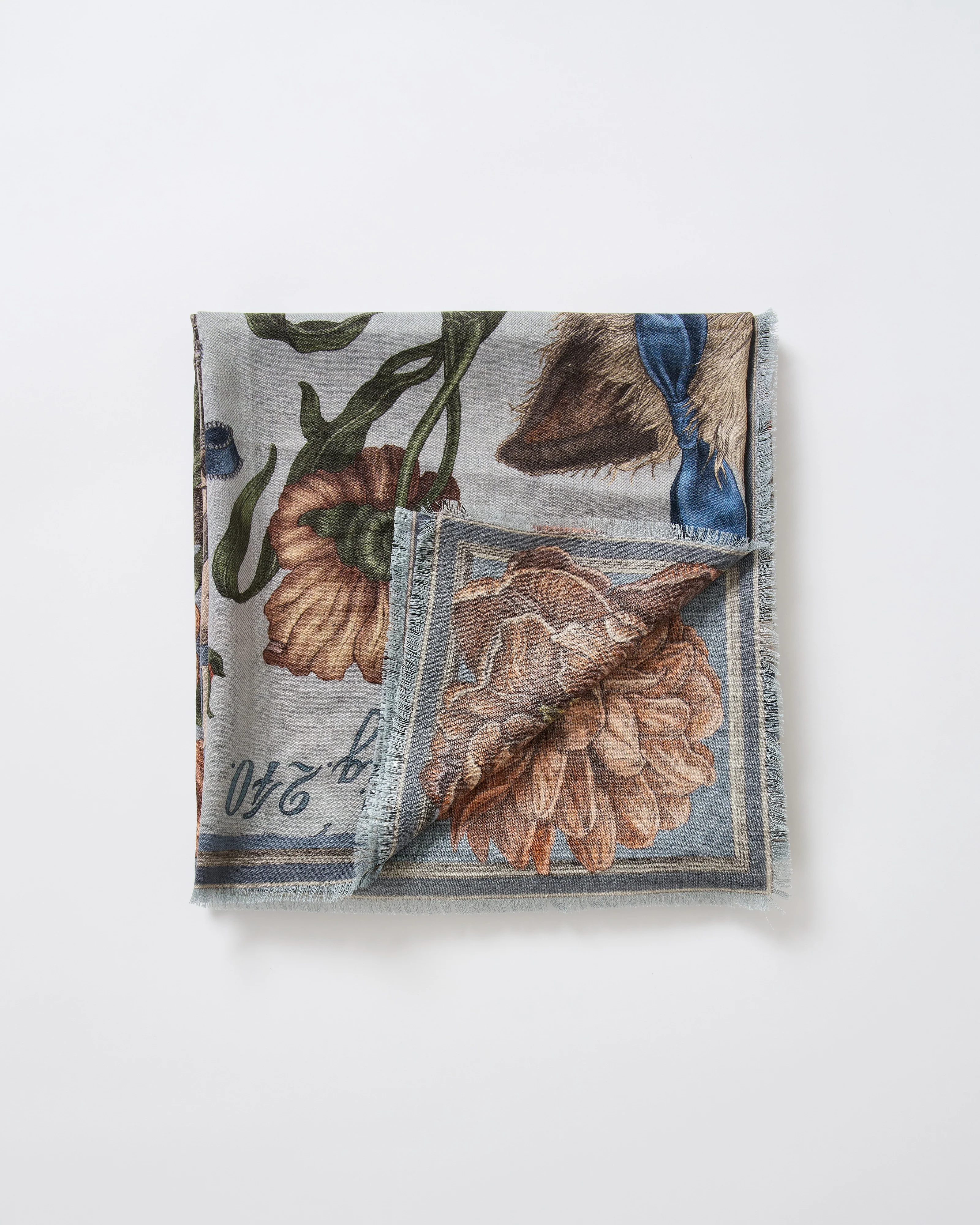ring a ring o' roses wool/silk square scarf - Image 4