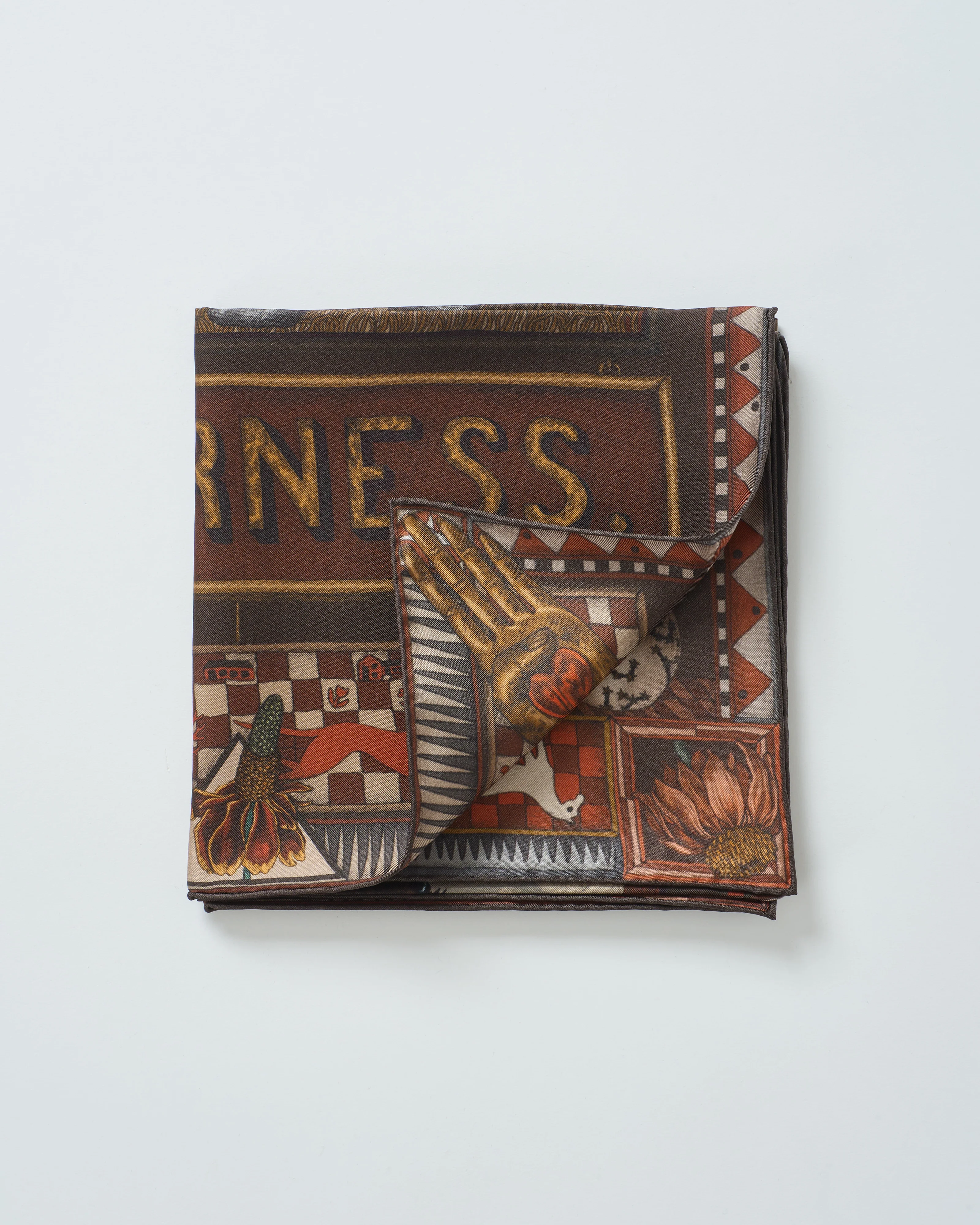 secrets of the bison silk twill square scarf - Image 2