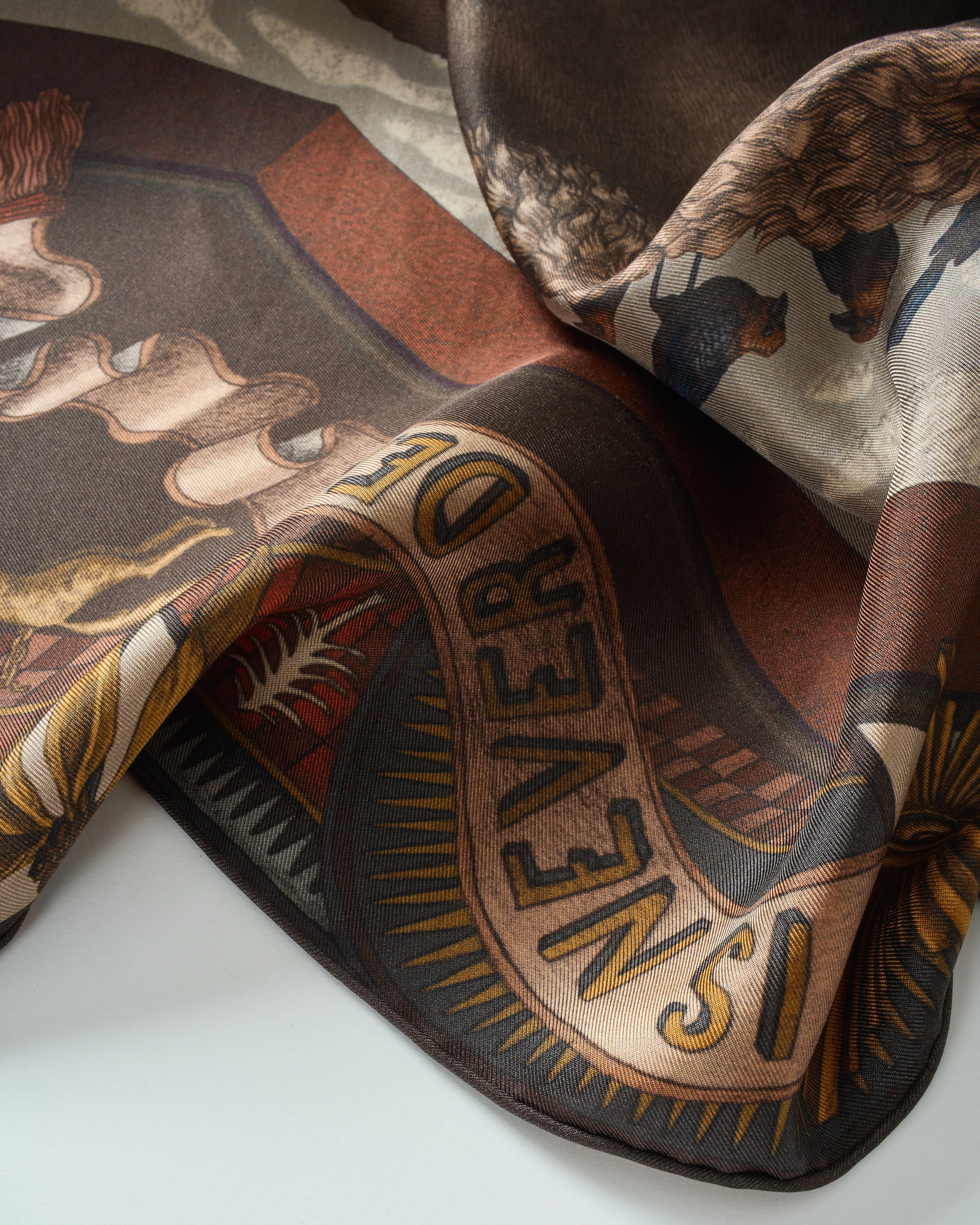 secrets of the bison silk twill square scarf - Image 3