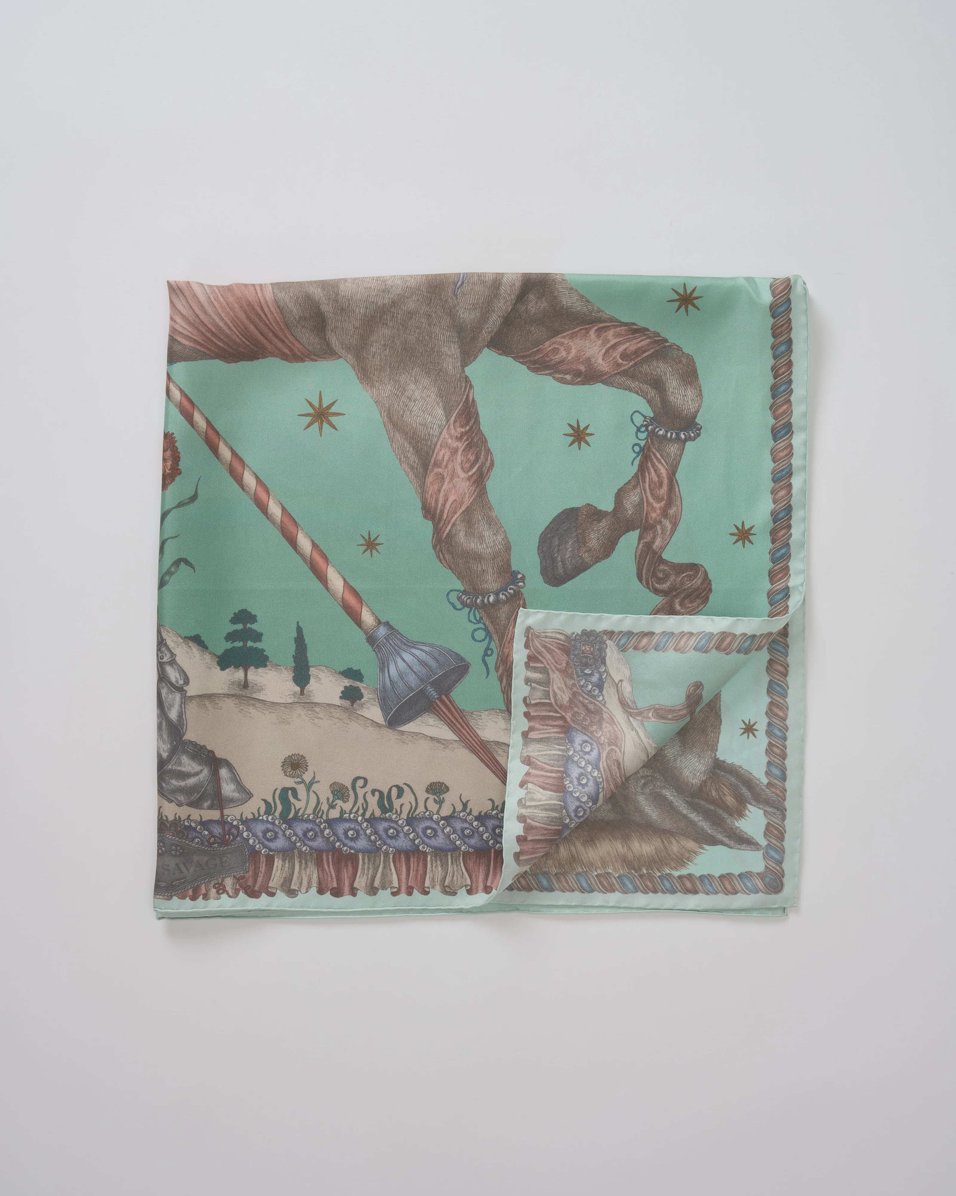 the celestial steed silk twill square scarf - Image 5