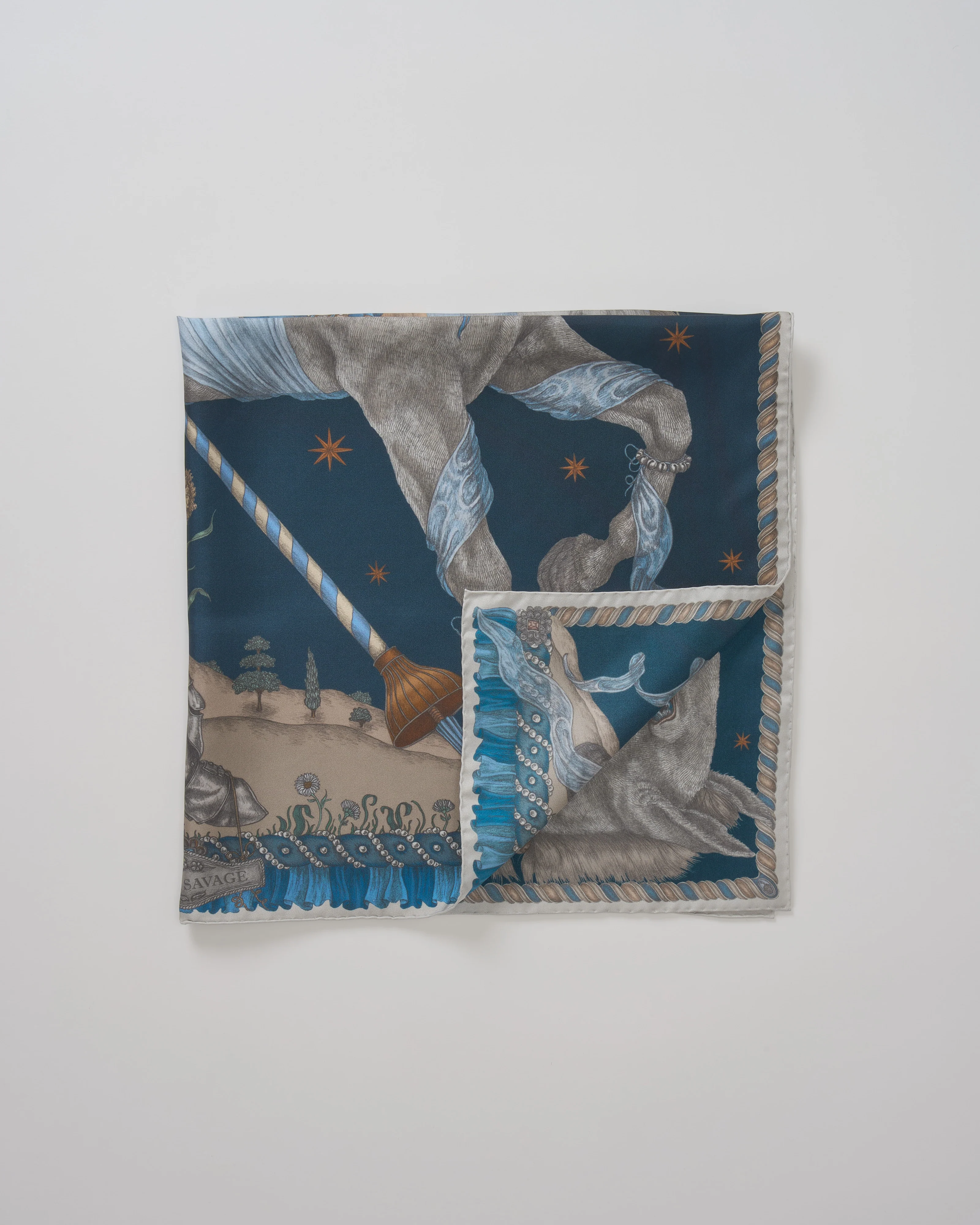 the celestial steed silk twill square scarf - Image 4