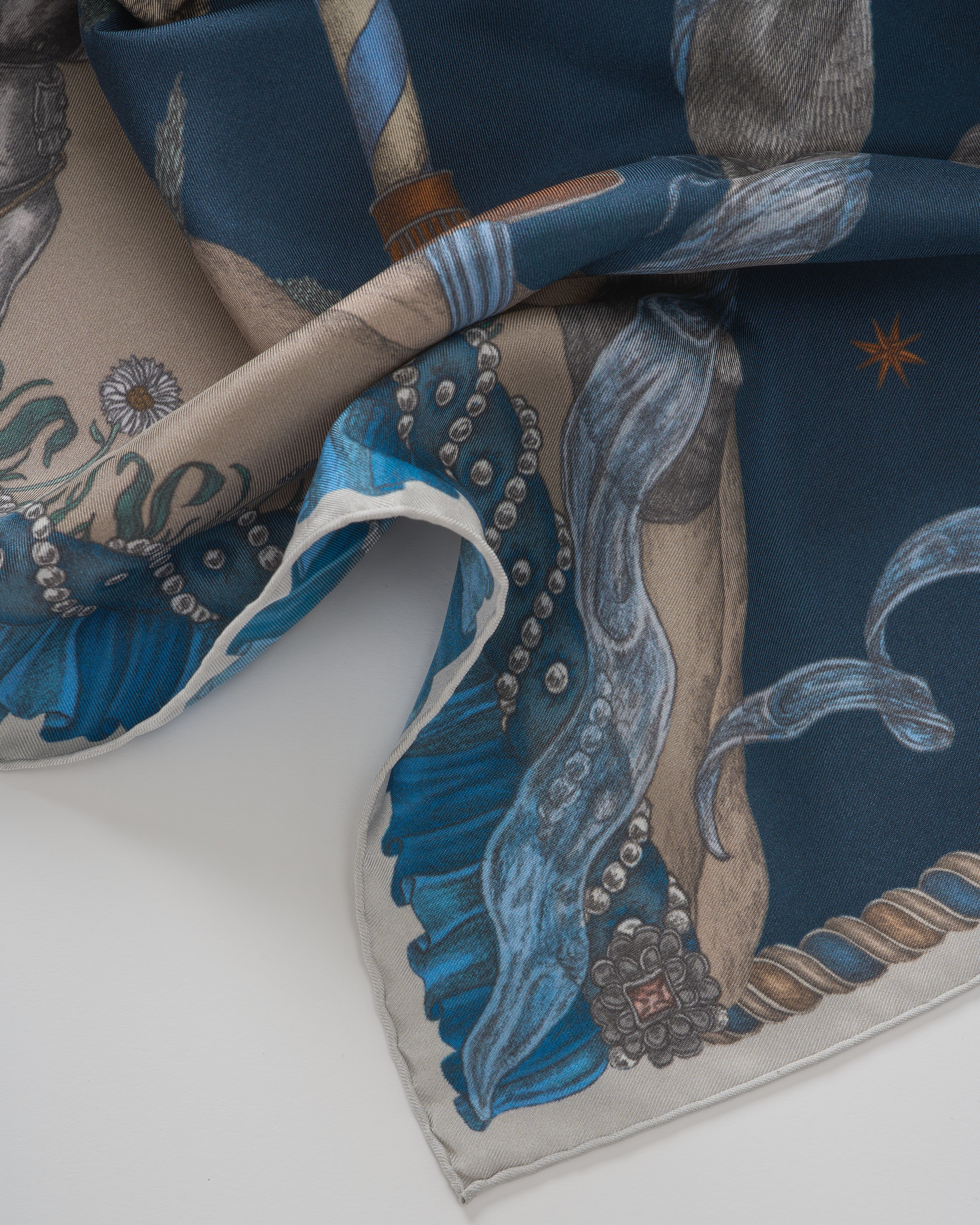 the celestial steed silk twill square scarf - Image 5