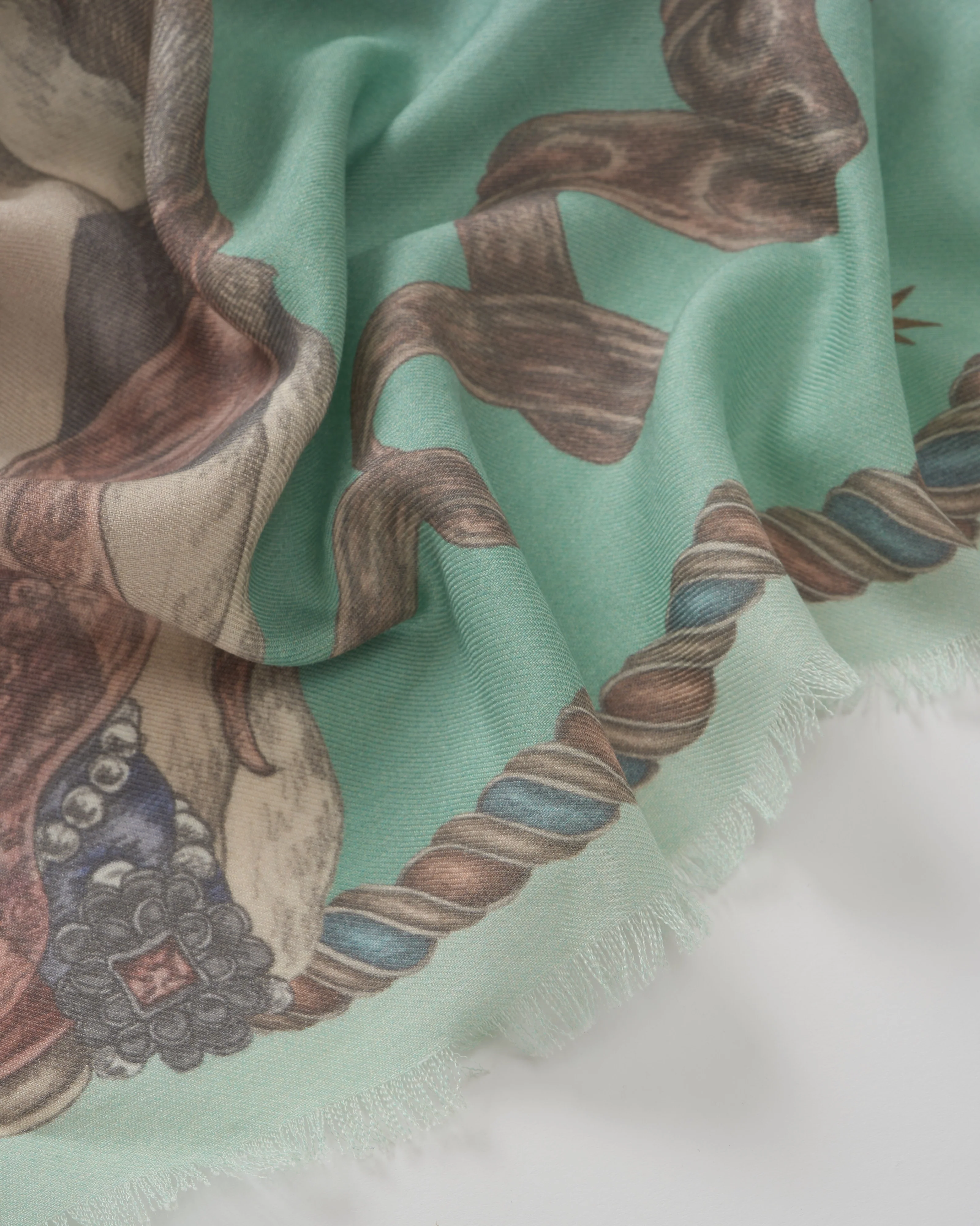 the celestial steed wool/silk square scarf - Image 4
