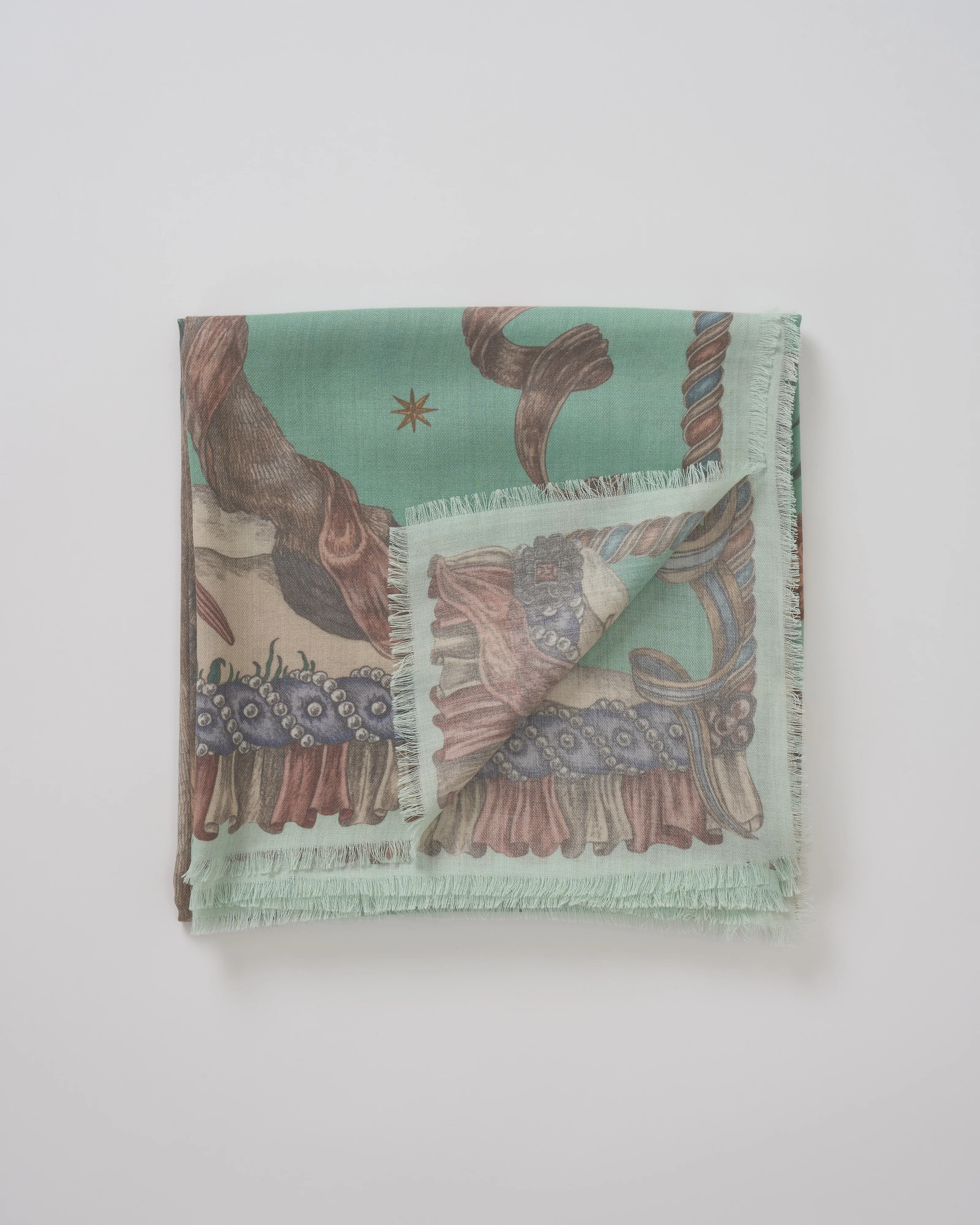 the celestial steed wool/silk square scarf - Image 5