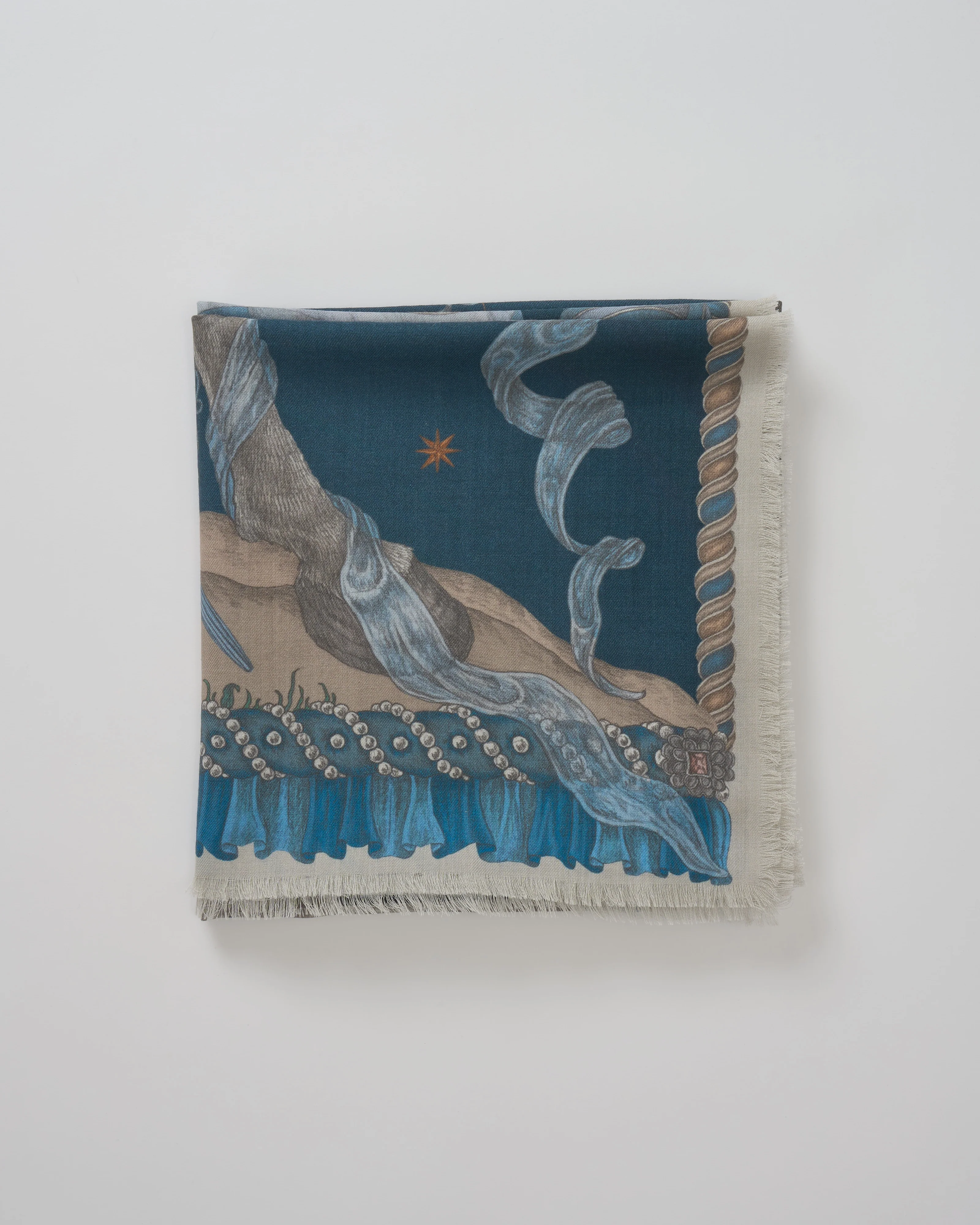 the celestial steed wool/silk square scarf - Image 4